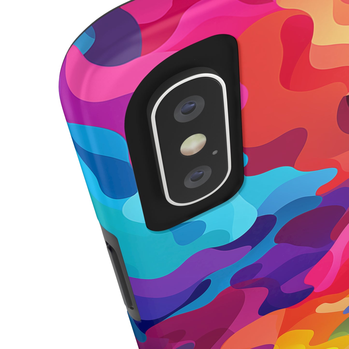 Rainbow Camouflage, iPhone 7, 8, X, 11, 12, 13, 14, 15+ case.