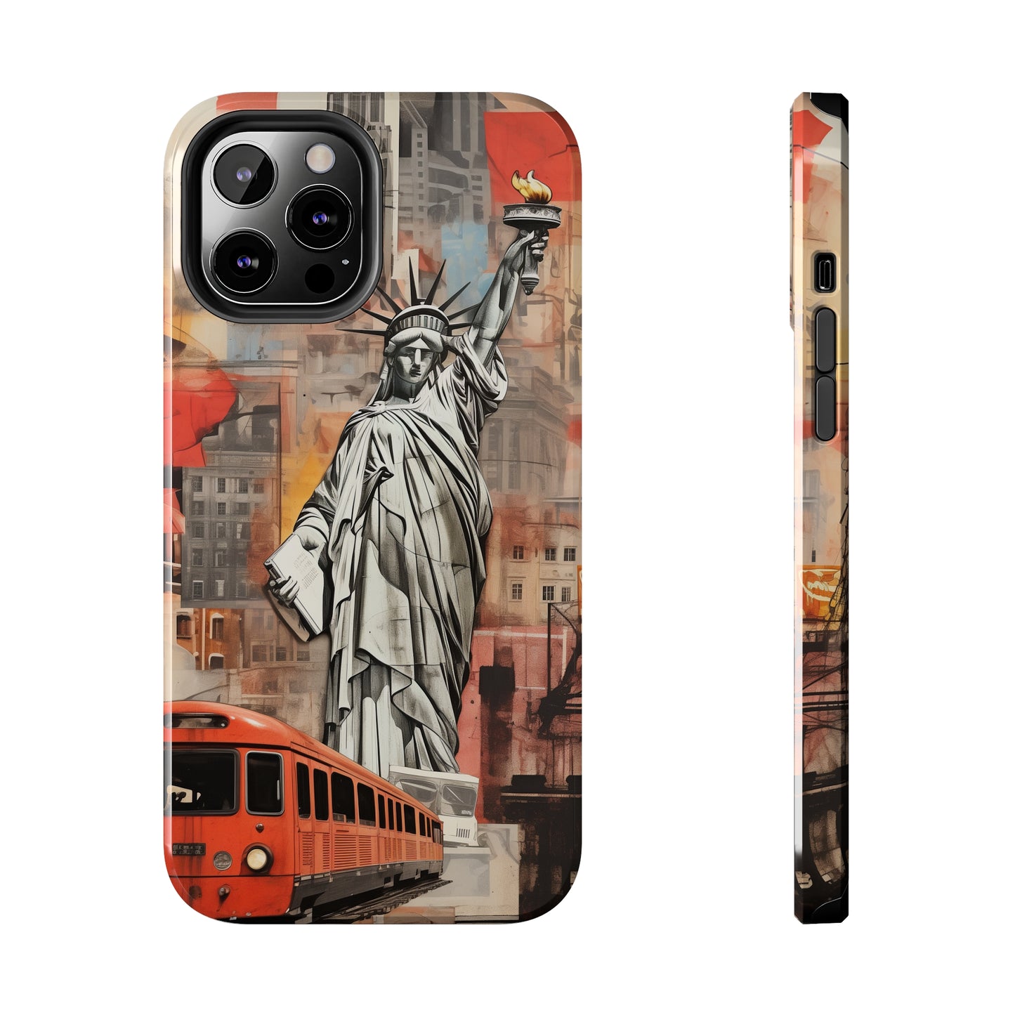 New York City, Statue of Liberty, iPhone 7, 8, X, 11, 12, 13, 14, 15+ case.