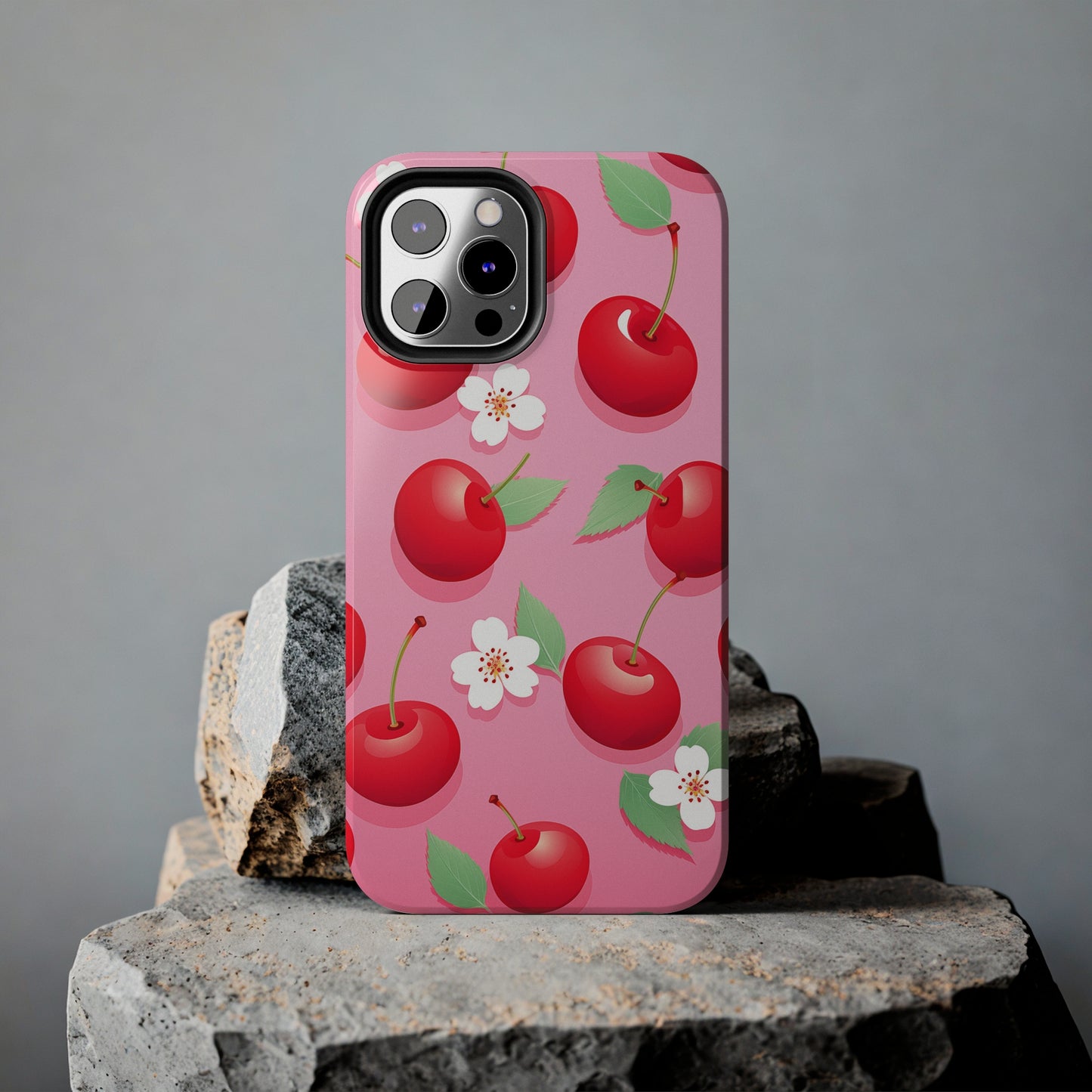 Cherries and Cherry Blossoms #03, iPhone 7, 8, X, 11, 12, 13, 14, 15+ case.