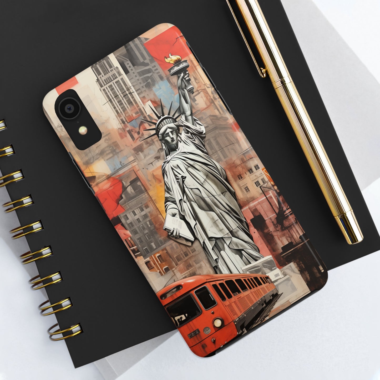 New York City, Statue of Liberty, iPhone 7, 8, X, 11, 12, 13, 14, 15+ case.