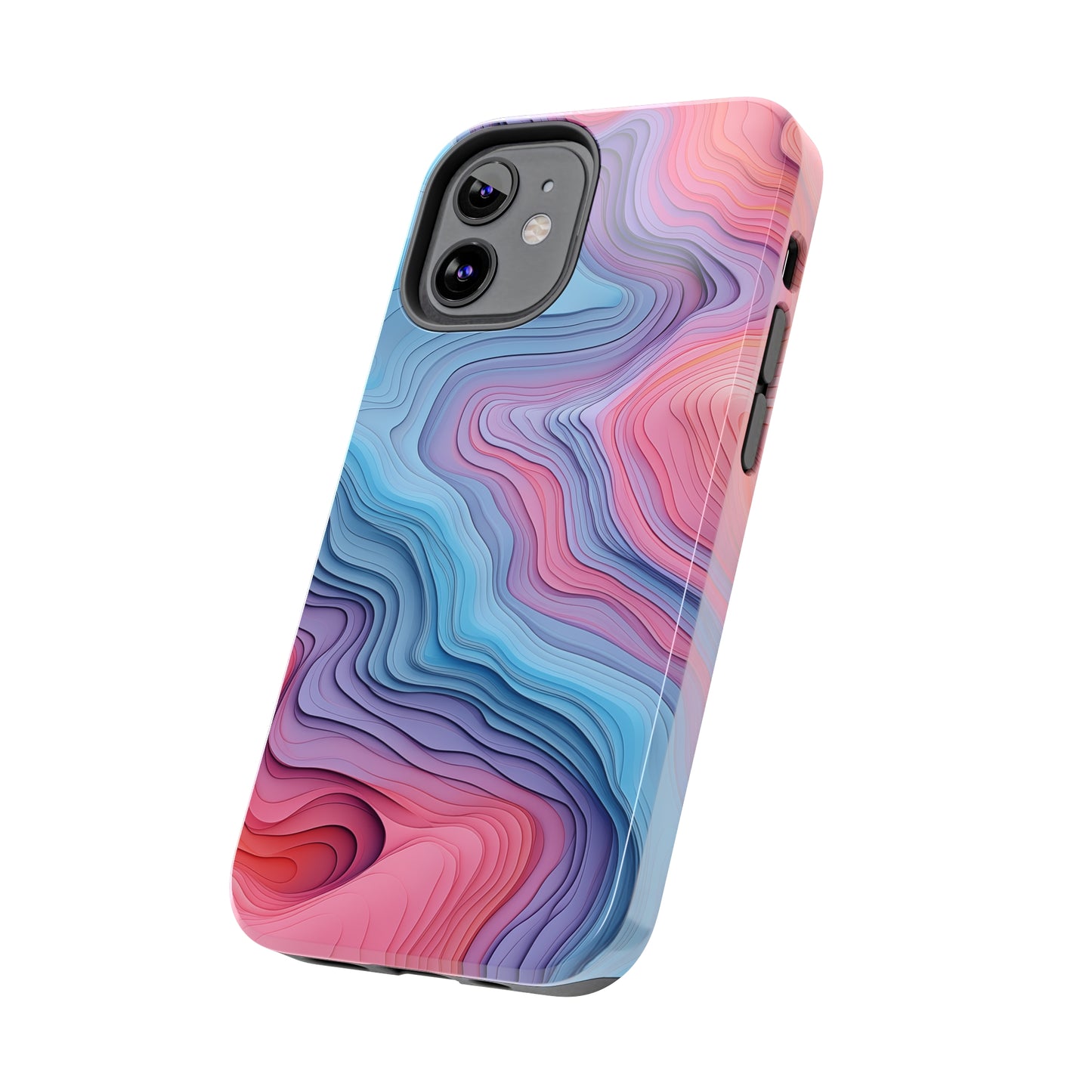 Topographical, iPhone 7, 8, X, 11, 12, 13, 14, 15+ case.