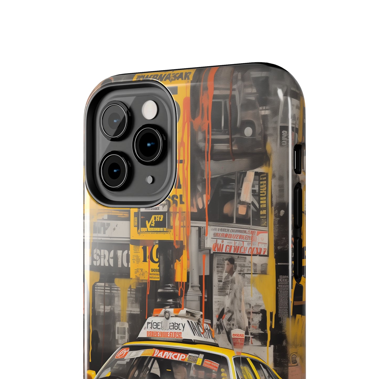 New York City, taxi cab, iPhone 7, 8, X, 11, 12, 13, 14, 15+ case.