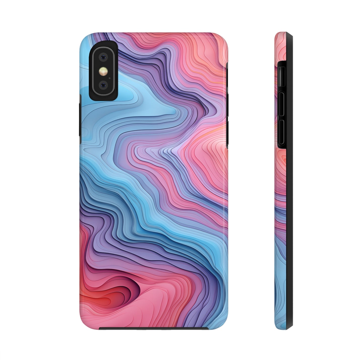 Topographical, iPhone 7, 8, X, 11, 12, 13, 14, 15+ case.