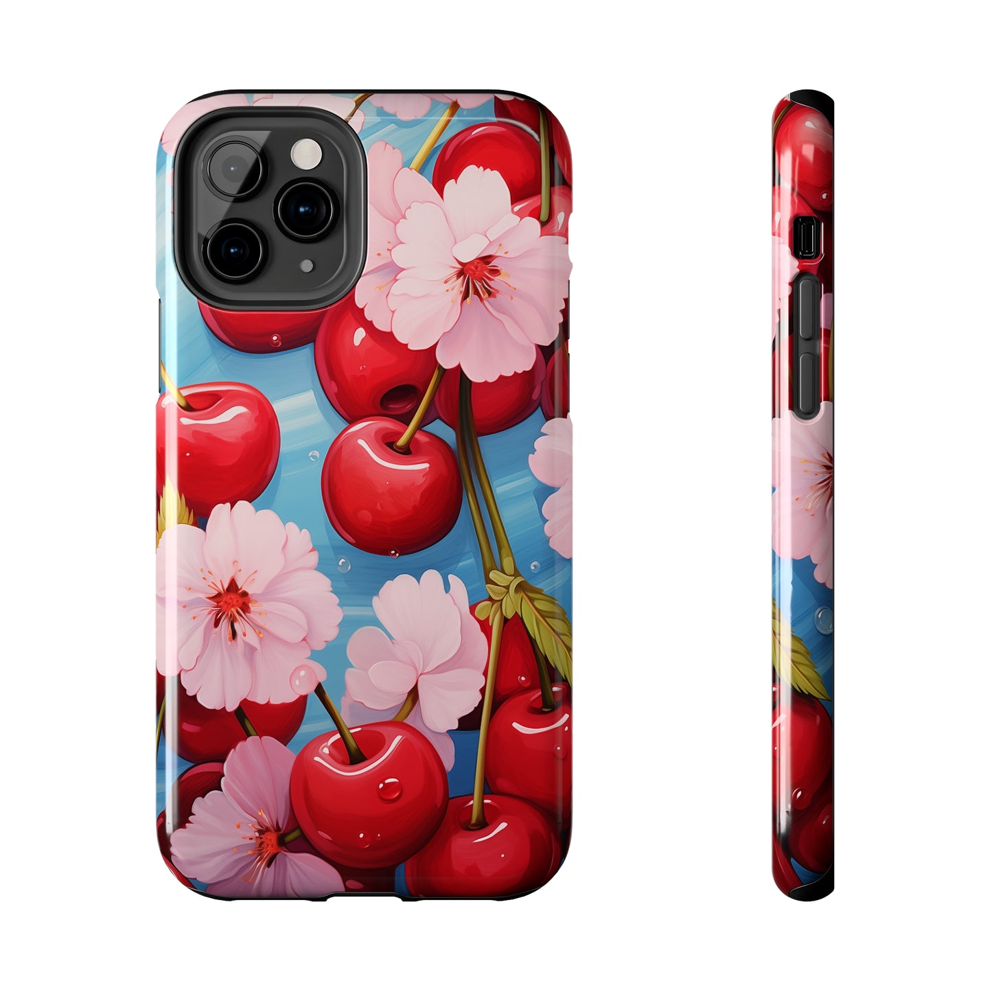 Cherries #04, iPhone 7, 8, X, 11, 12, 13, 14, 15+ case.