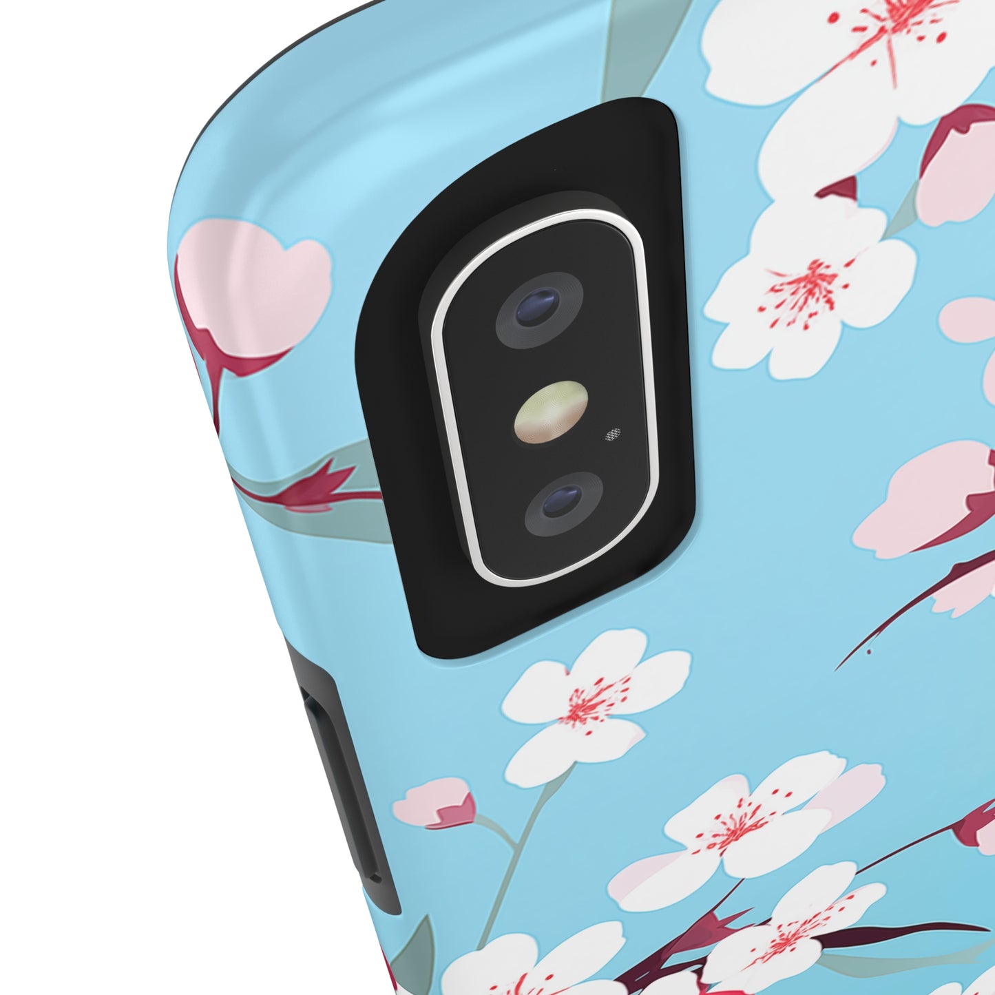 Cherries and Cherry Blossoms, iPhone 7, 8, X, 11, 12, 13, 14, 15+ case.