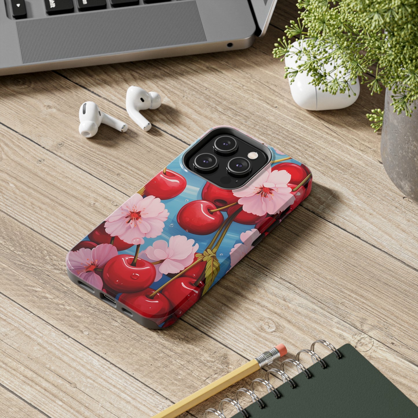 Cherries #04, iPhone 7, 8, X, 11, 12, 13, 14, 15+ case.