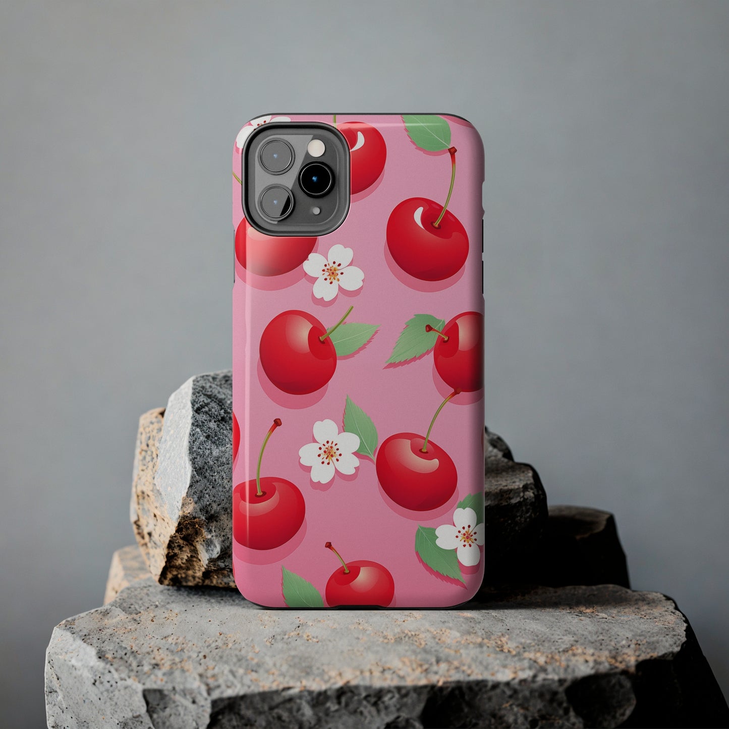 Cherries and Cherry Blossoms #03, iPhone 7, 8, X, 11, 12, 13, 14, 15+ case.