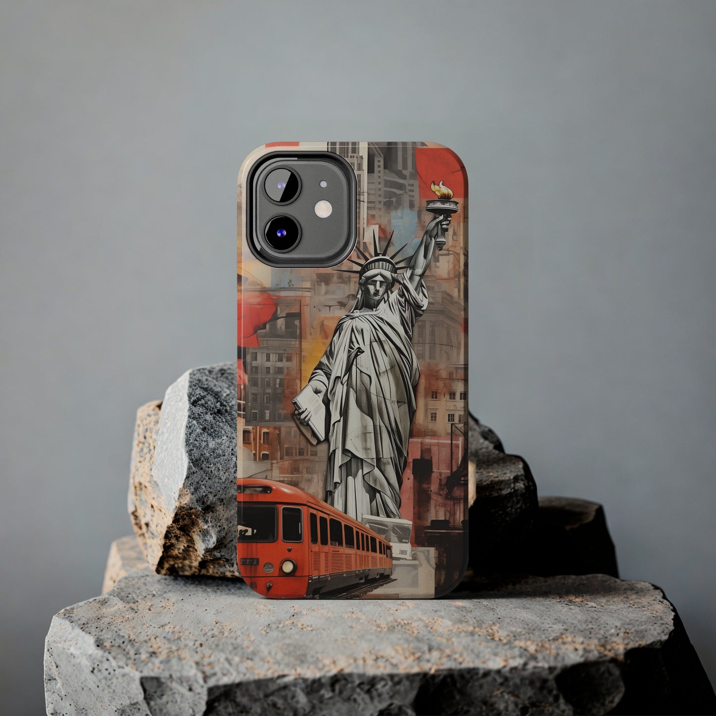 New York City, Statue of Liberty, iPhone 7, 8, X, 11, 12, 13, 14, 15+ case.