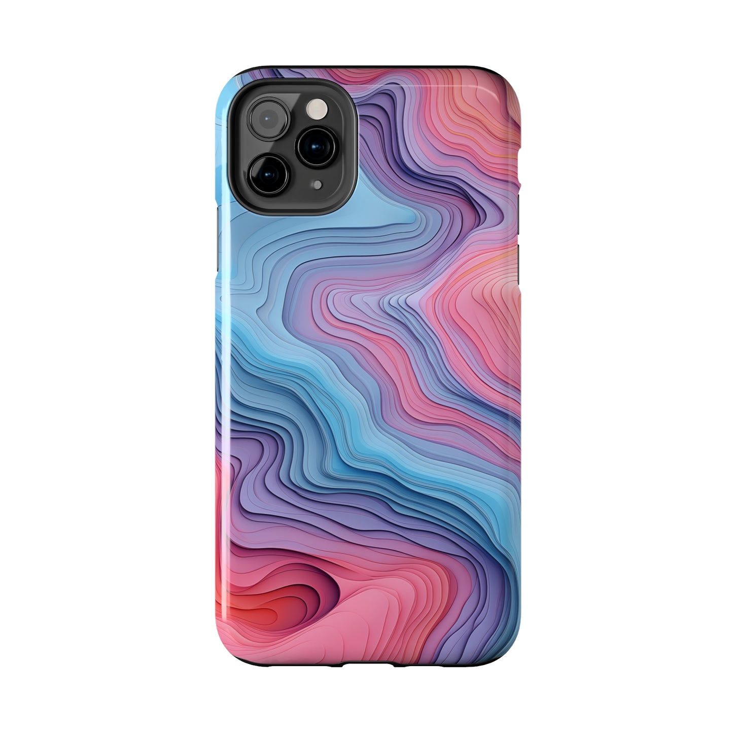 Topographical, iPhone 7, 8, X, 11, 12, 13, 14, 15+ case.