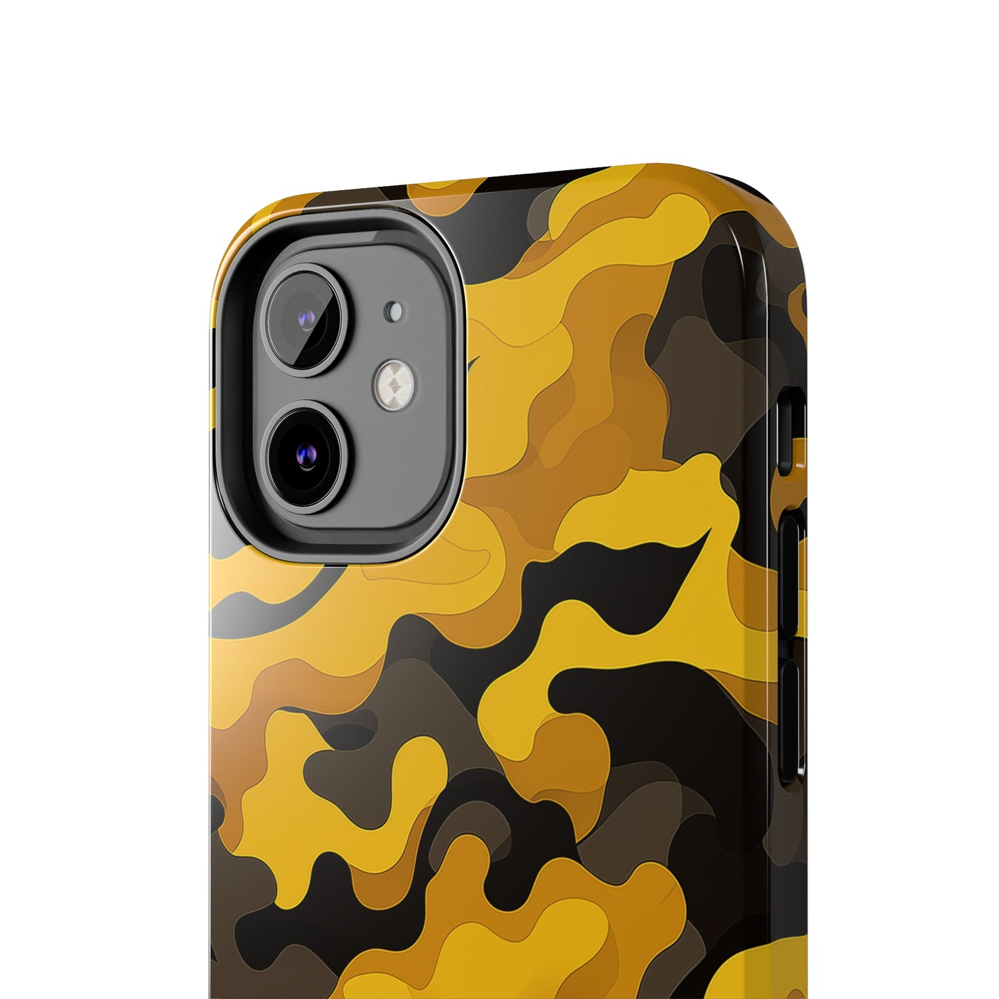 Yellow Camouflage, iPhone 7, 8, X, 11, 12, 13, 14, 15+ case.