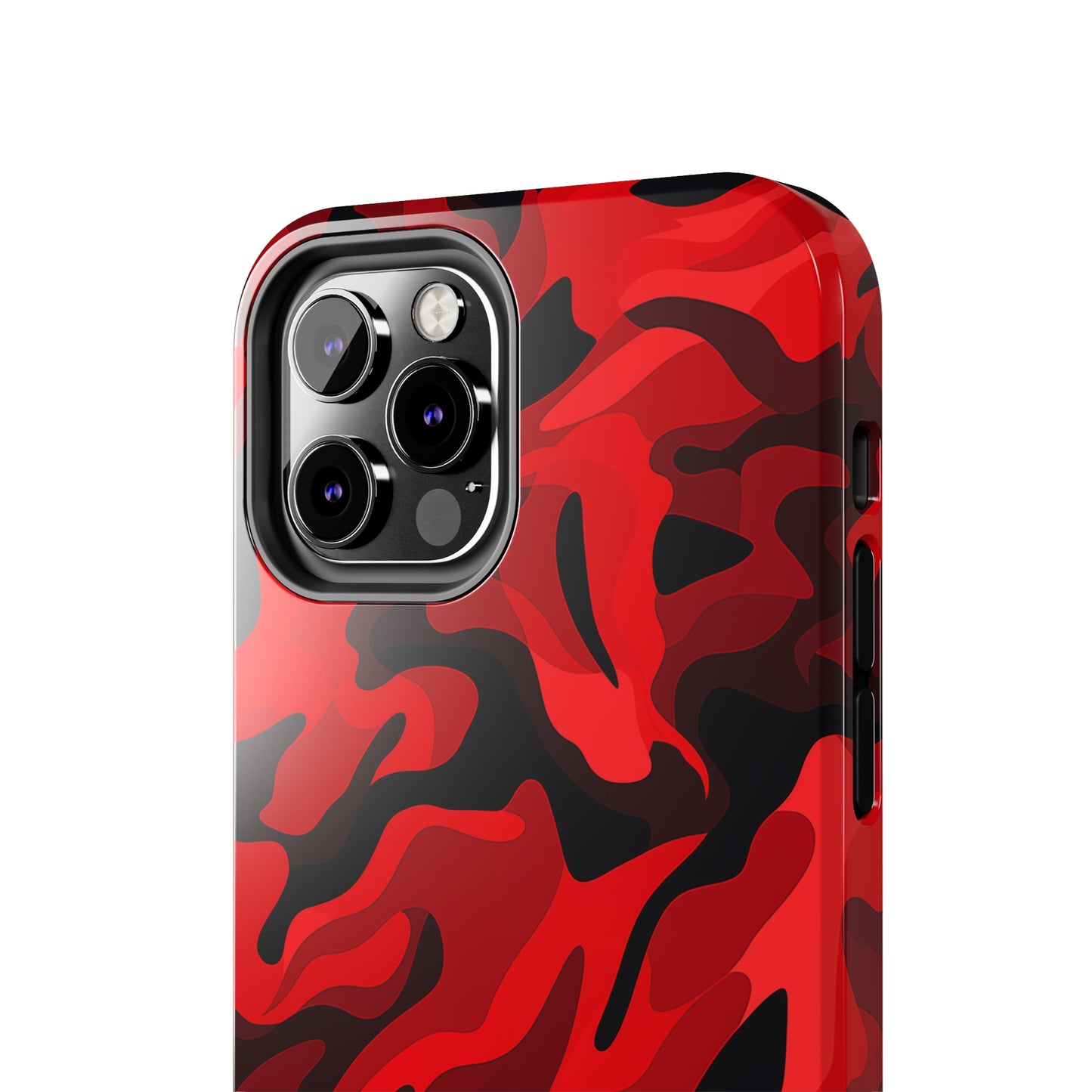 Red Camouflage, iPhone 7, 8, X, 11, 12, 13, 14, 15+ case.