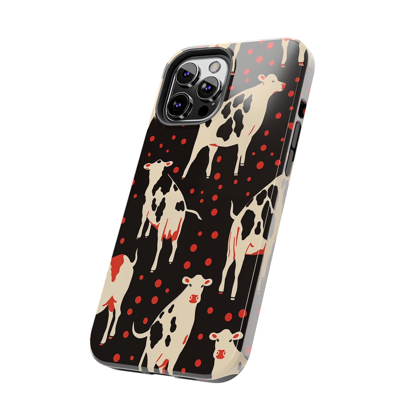 Cow pattern, iPhone 7, 8, X, 11, 12, 13, 14, 15+ case.