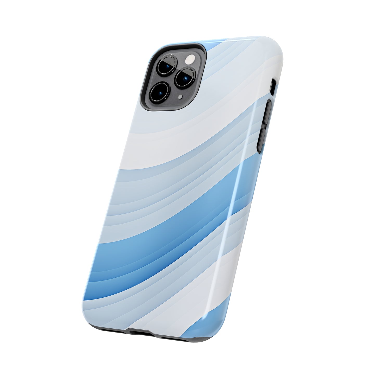 Blue Stripes #02, iPhone 7, 8, X, 11, 12, 13, 14, 15+ case.