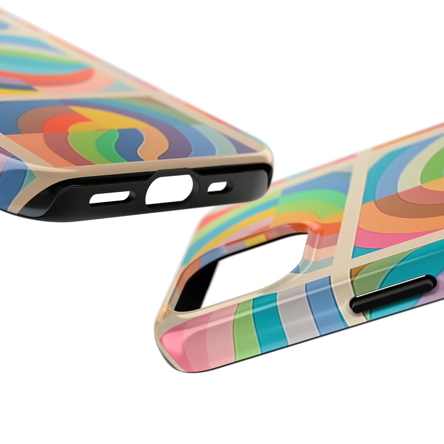 Abstract Colorful Lines #02, iPhone 7, 8, X, 11, 12, 13, 14, 15+ case.