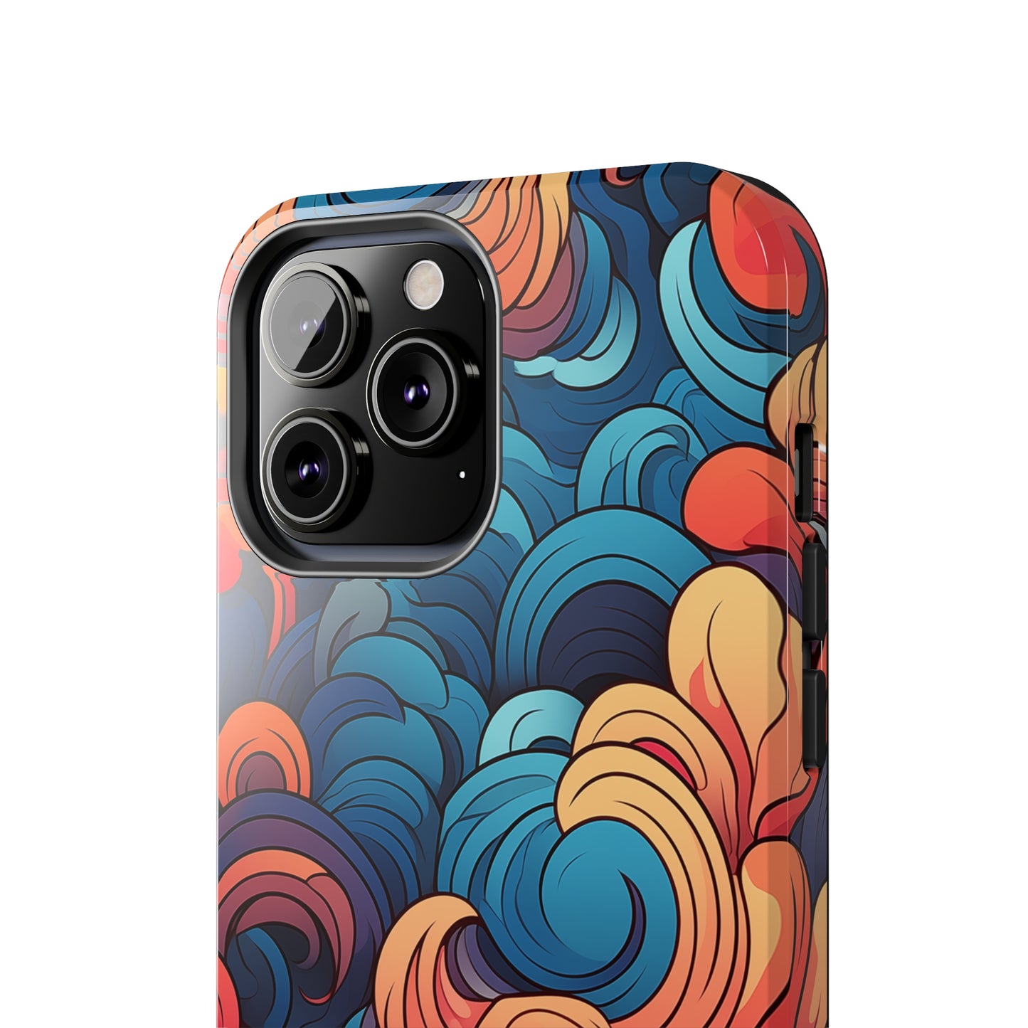 Abstract Swirls, iPhone 7, 8, X, 11, 12, 13, 14, 15+ case.