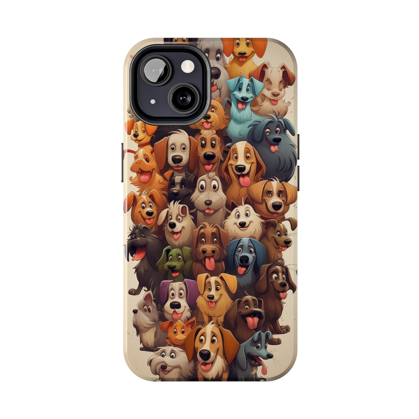 100 Dogs, iPhone 7, 8, X, 11, 12, 13, 14, 15+ case.