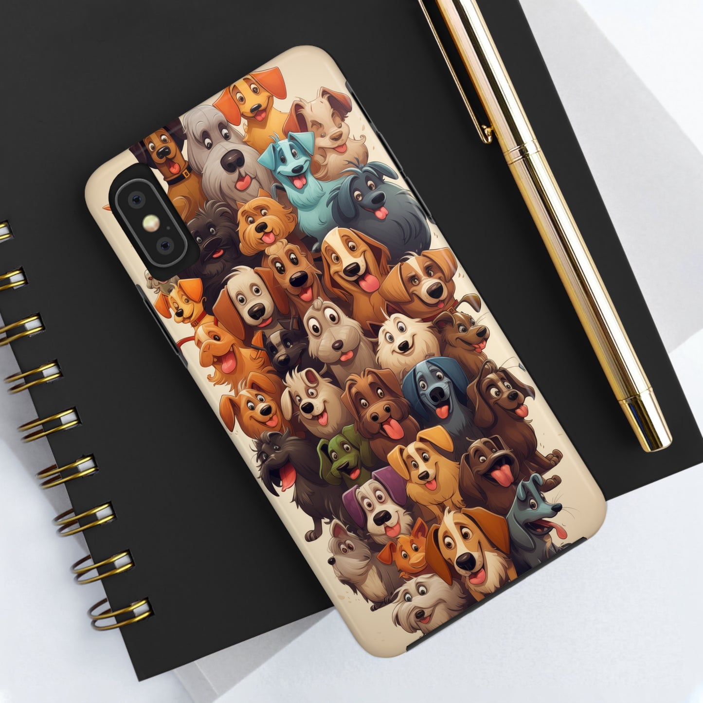 100 Dogs, iPhone 7, 8, X, 11, 12, 13, 14, 15+ case.