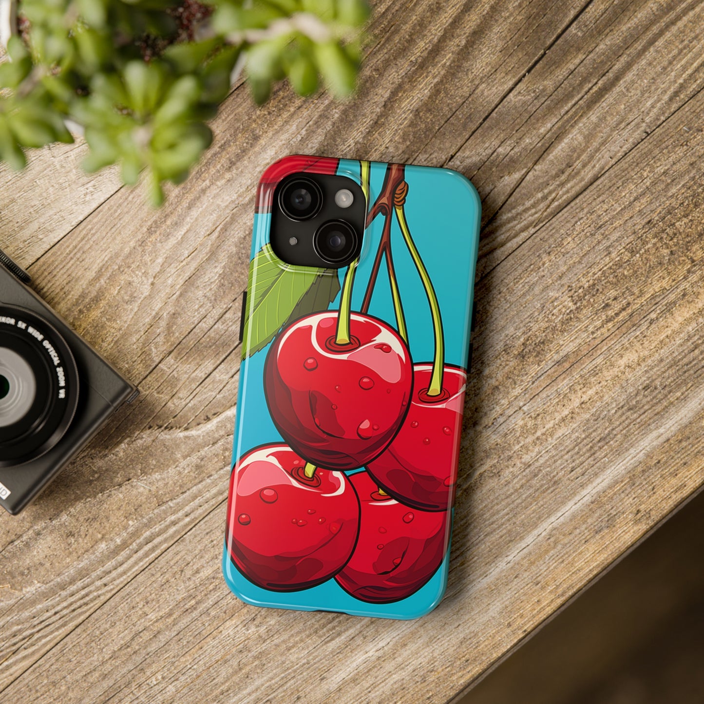 Cherries #09, iPhone 7, 8, X, 11, 12, 13, 14, 15+ case.