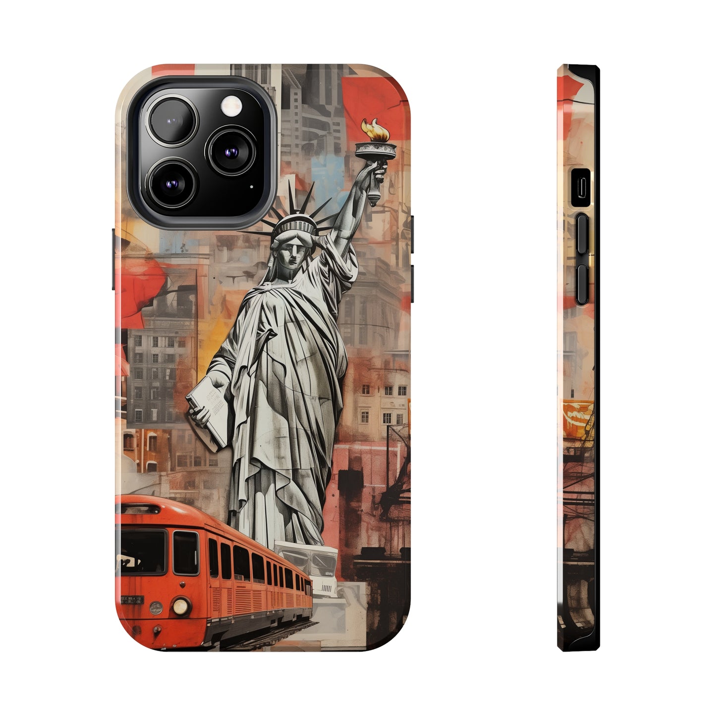 New York City, Statue of Liberty, iPhone 7, 8, X, 11, 12, 13, 14, 15+ case.