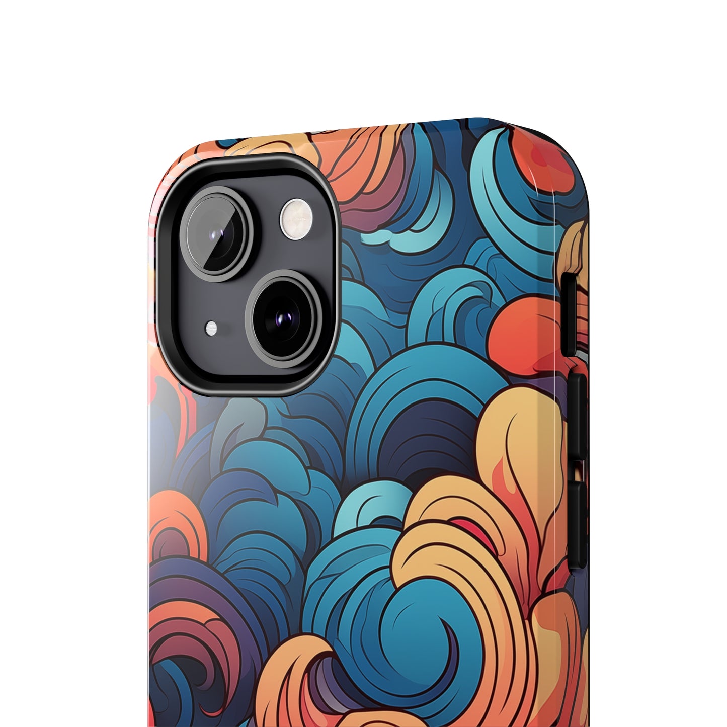 Abstract Swirls, iPhone 7, 8, X, 11, 12, 13, 14, 15+ case.