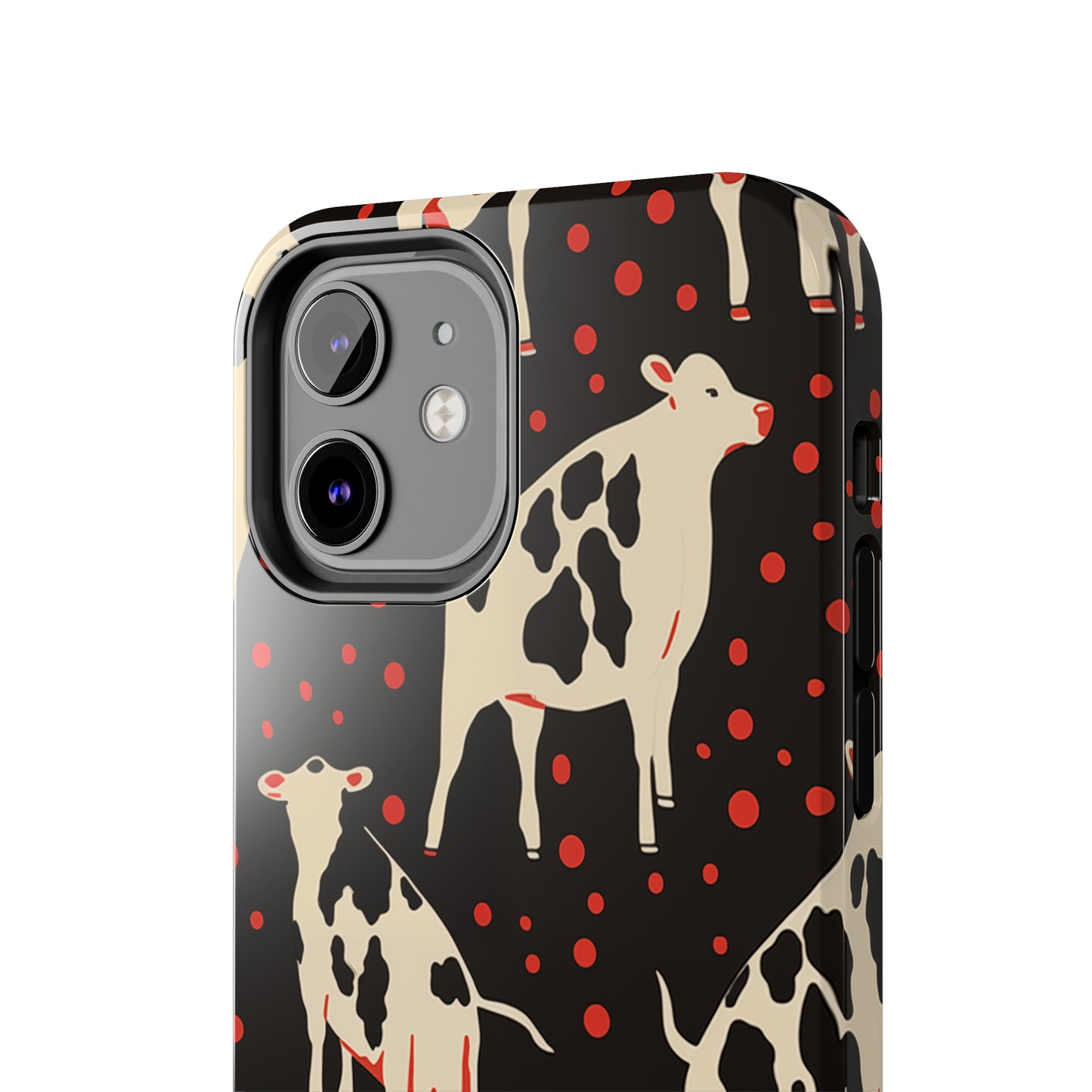 Cow pattern, iPhone 7, 8, X, 11, 12, 13, 14, 15+ case.