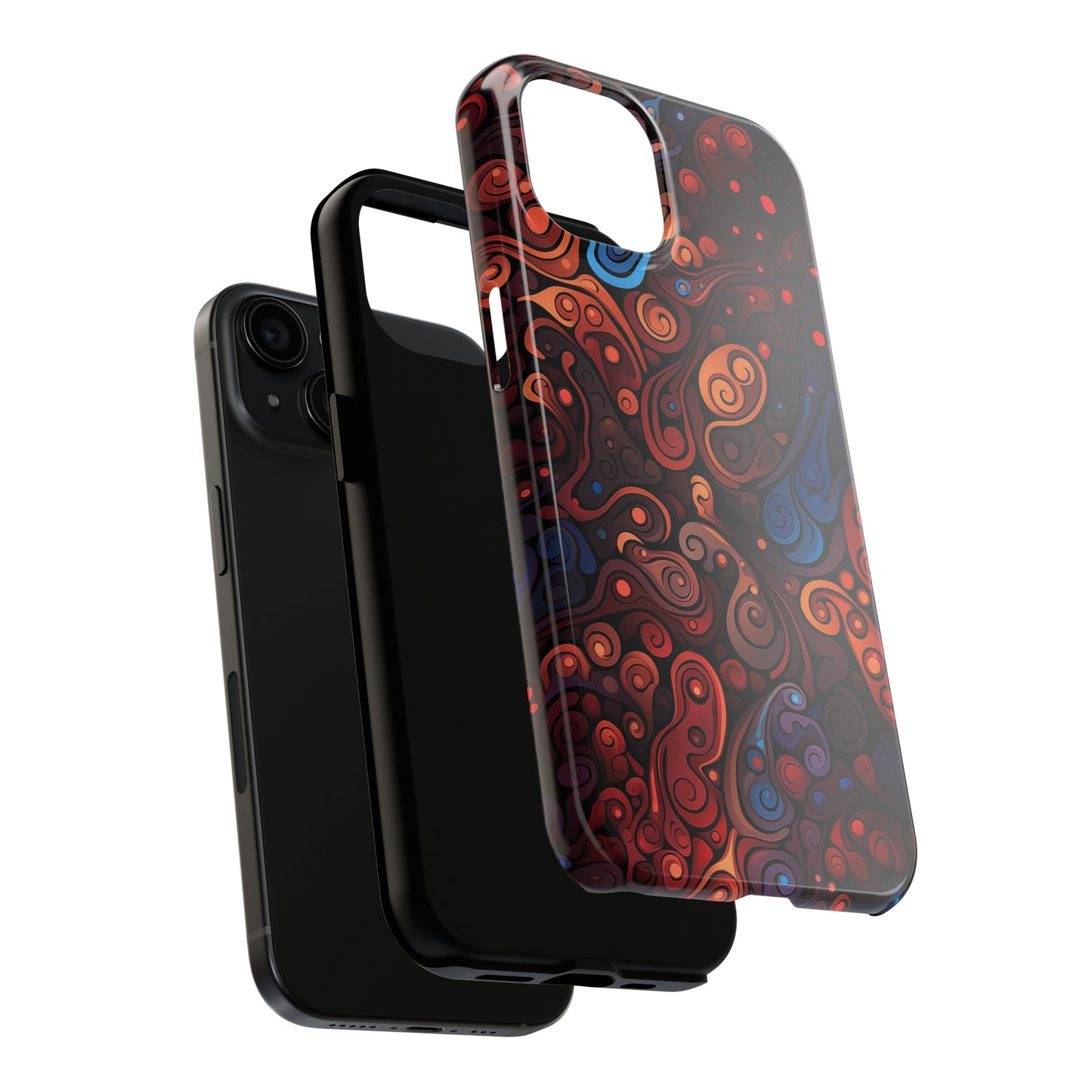 Abstract Colorful Swirls #04, iPhone 7, 8, X, 11, 12, 13, 14, 15+ case.