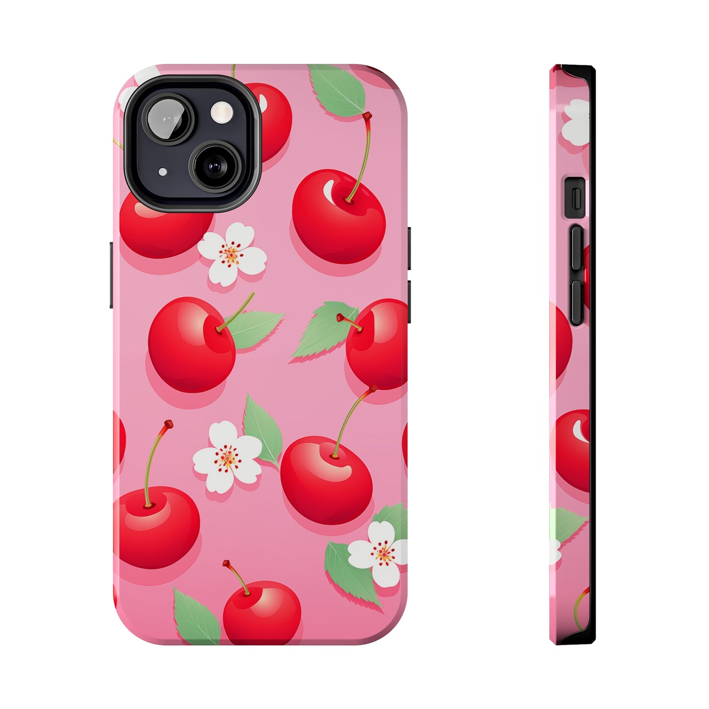 Cherries and Cherry Blossoms #03, iPhone 7, 8, X, 11, 12, 13, 14, 15+ case.