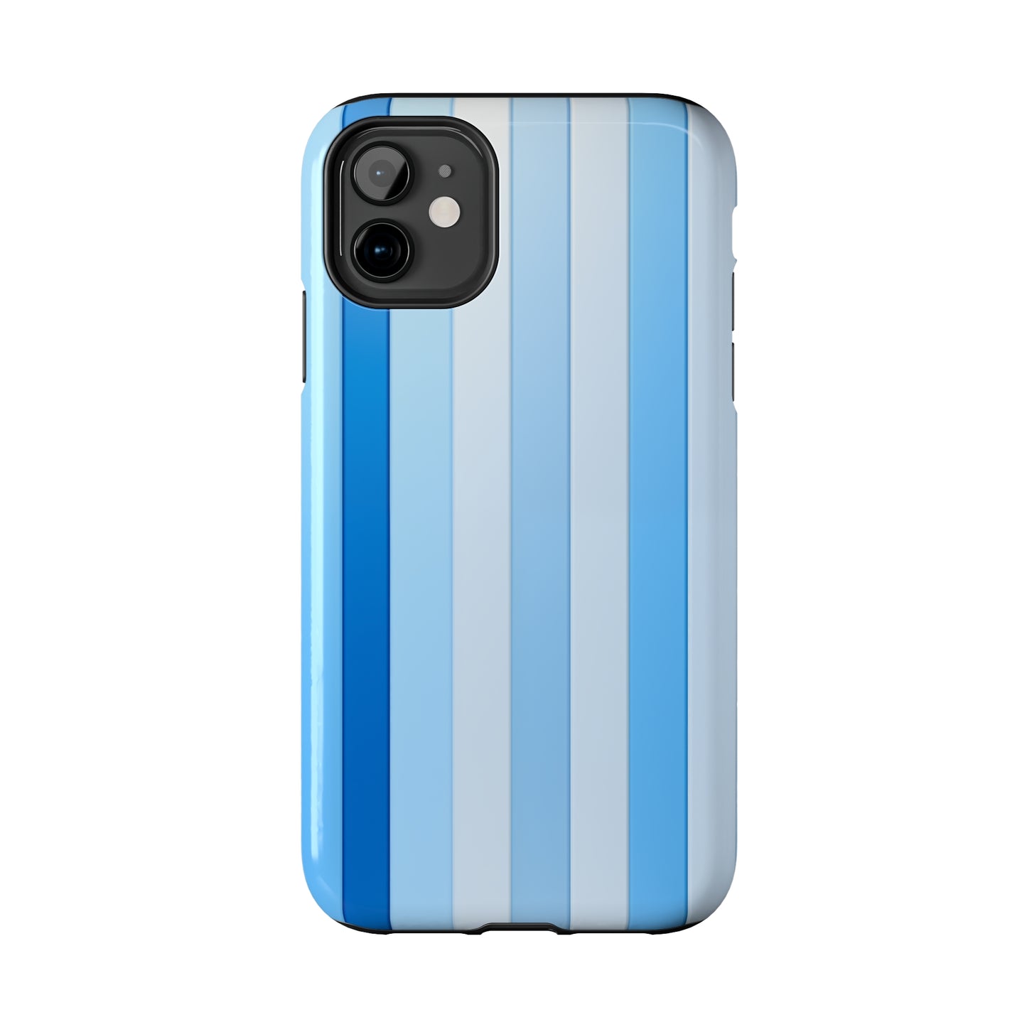 Blue stripes #01, iPhone 7, 8, X, 11, 12, 13, 14, 15+ case.