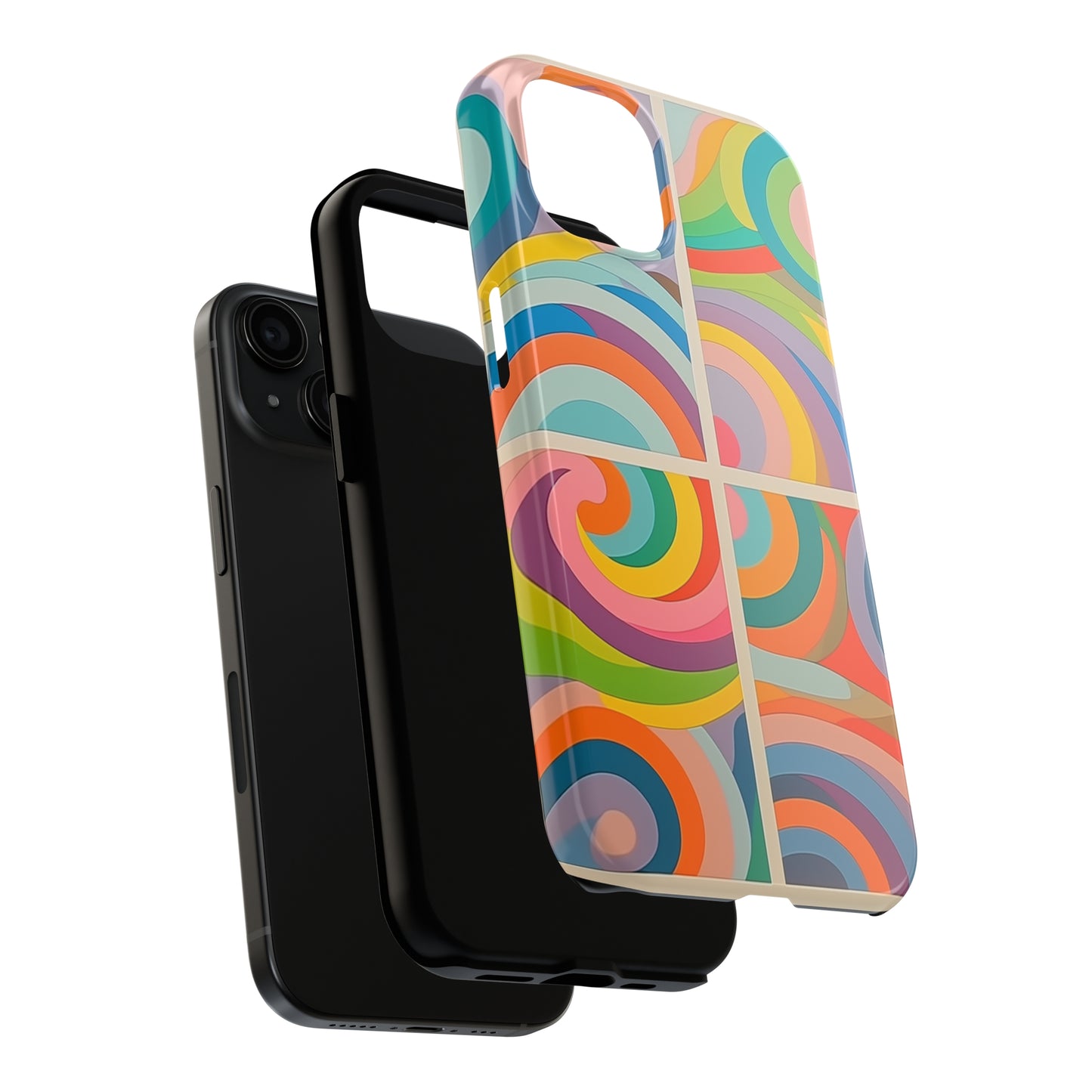 Abstract Colorful Lines #03, iPhone 7, 8, X, 11, 12, 13, 14, 15+ case.