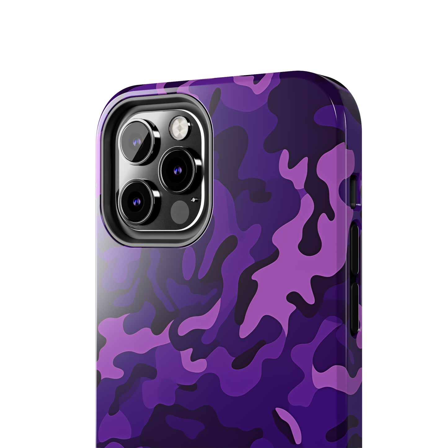 Purple Camouflage, iPhone 7, 8, X, 11, 12, 13, 14, 15+ case.