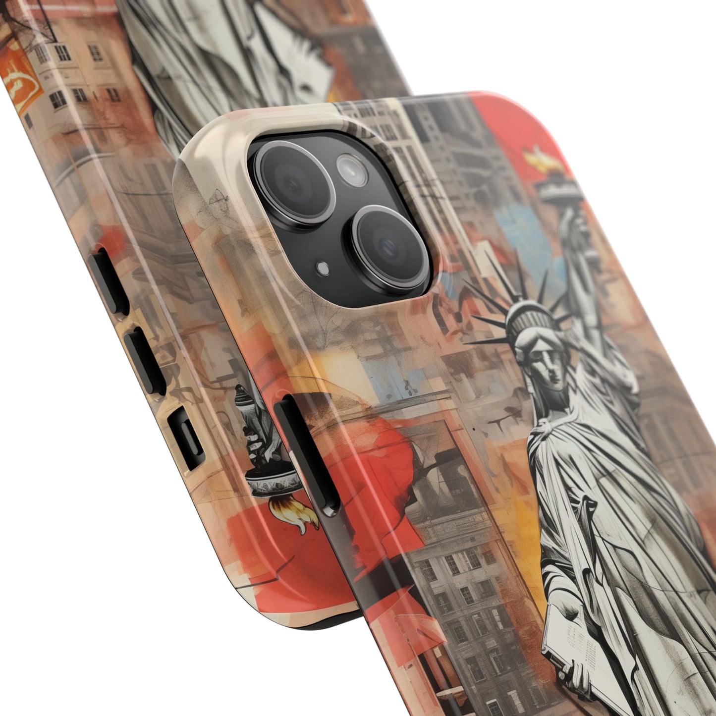 New York City, Statue of Liberty, iPhone 7, 8, X, 11, 12, 13, 14, 15+ case.