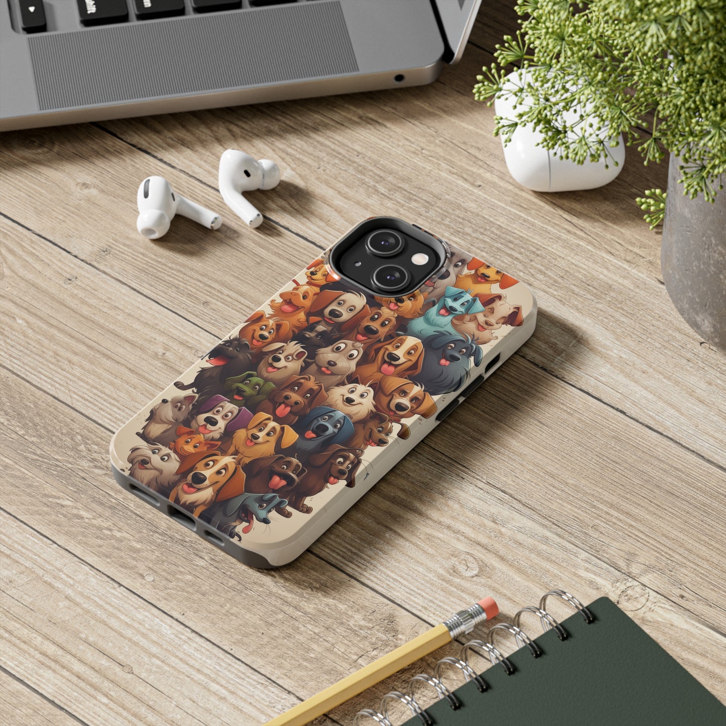 100 Dogs, iPhone 7, 8, X, 11, 12, 13, 14, 15+ case.