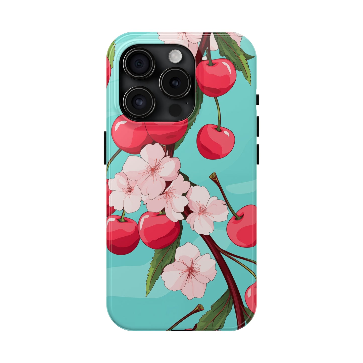 Cherries #06, iPhone 7, 8, X, 11, 12, 13, 14, 15+ case.