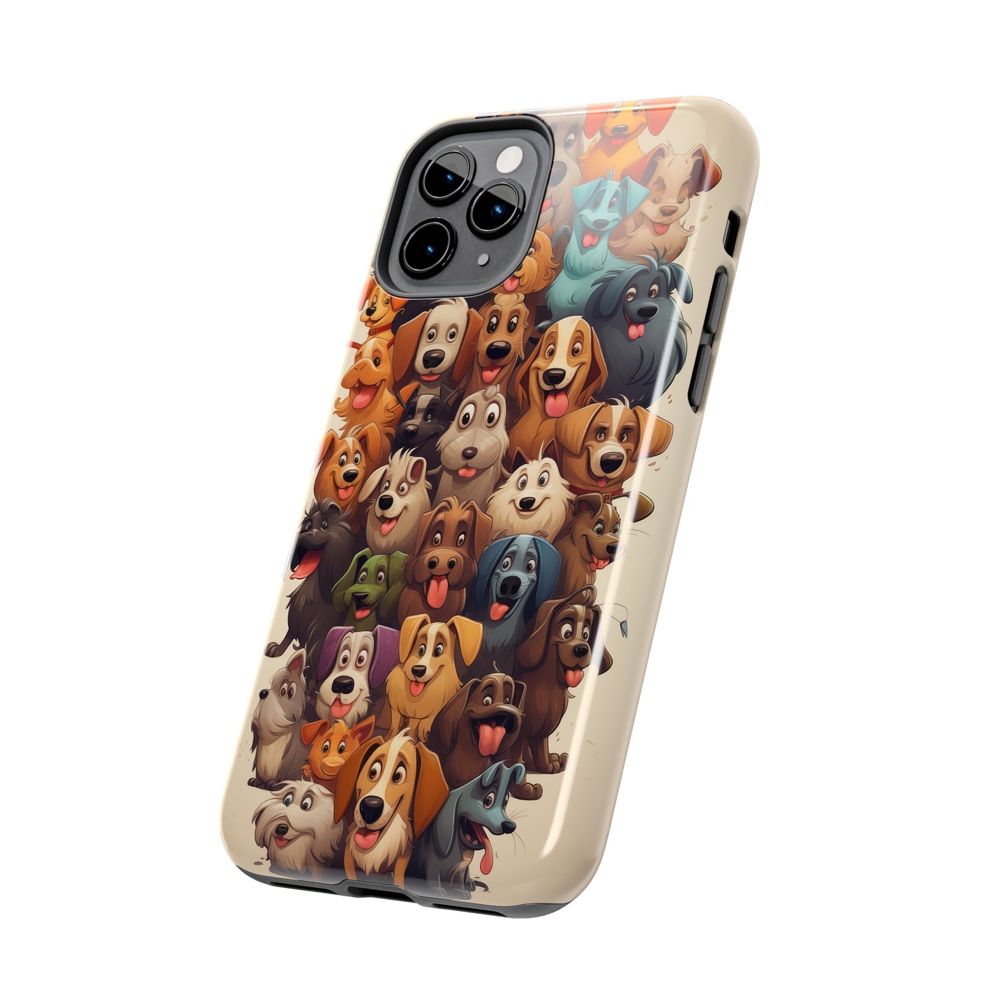 100 Dogs, iPhone 7, 8, X, 11, 12, 13, 14, 15+ case.