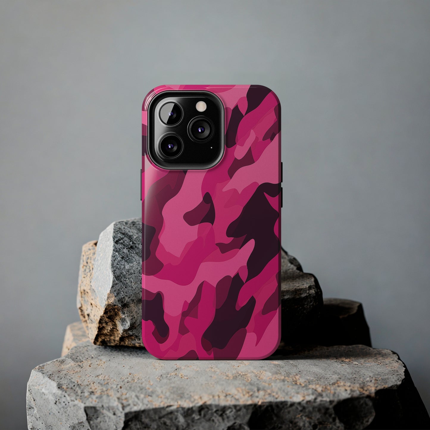 Pink Camouflage, iPhone 7, 8, X, 11, 12, 13, 14, 15+ case.