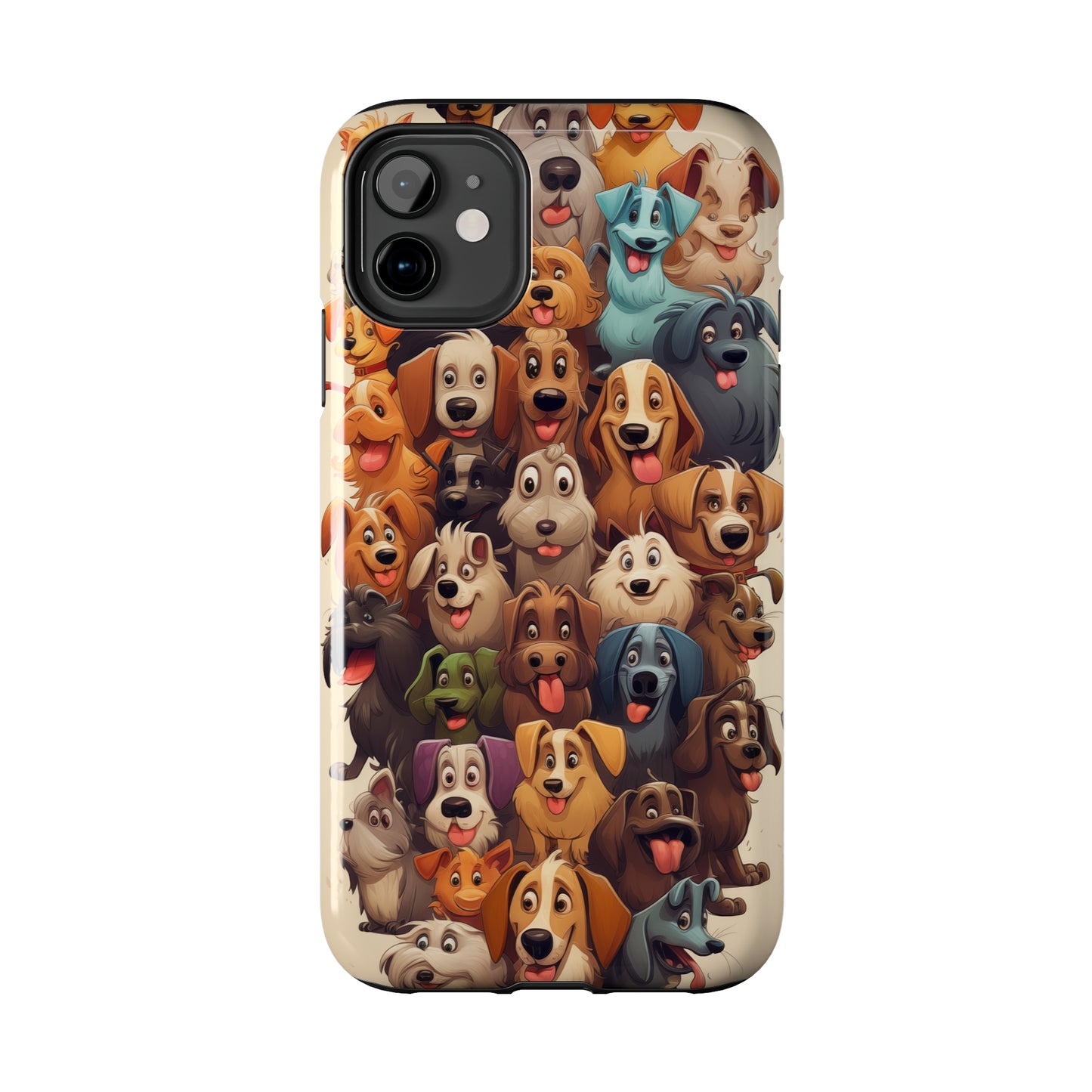 100 Dogs, iPhone 7, 8, X, 11, 12, 13, 14, 15+ case.