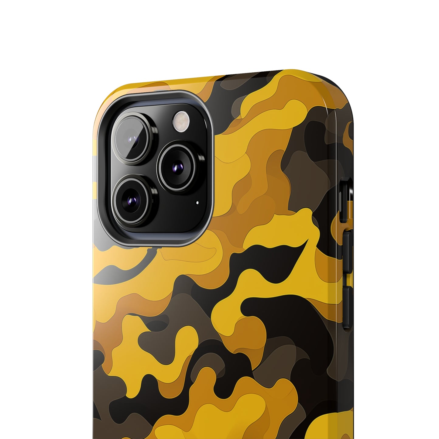 Yellow Camouflage, iPhone 7, 8, X, 11, 12, 13, 14, 15+ case.