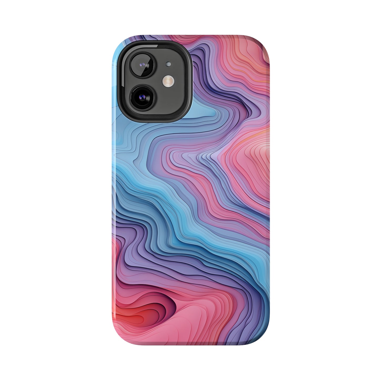 Topographical, iPhone 7, 8, X, 11, 12, 13, 14, 15+ case.