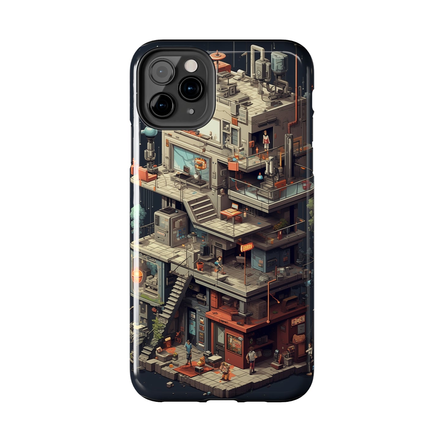 8-bit Complex #04, iPhone 7, 8, X, 11, 12, 13, 14, 15+ case.