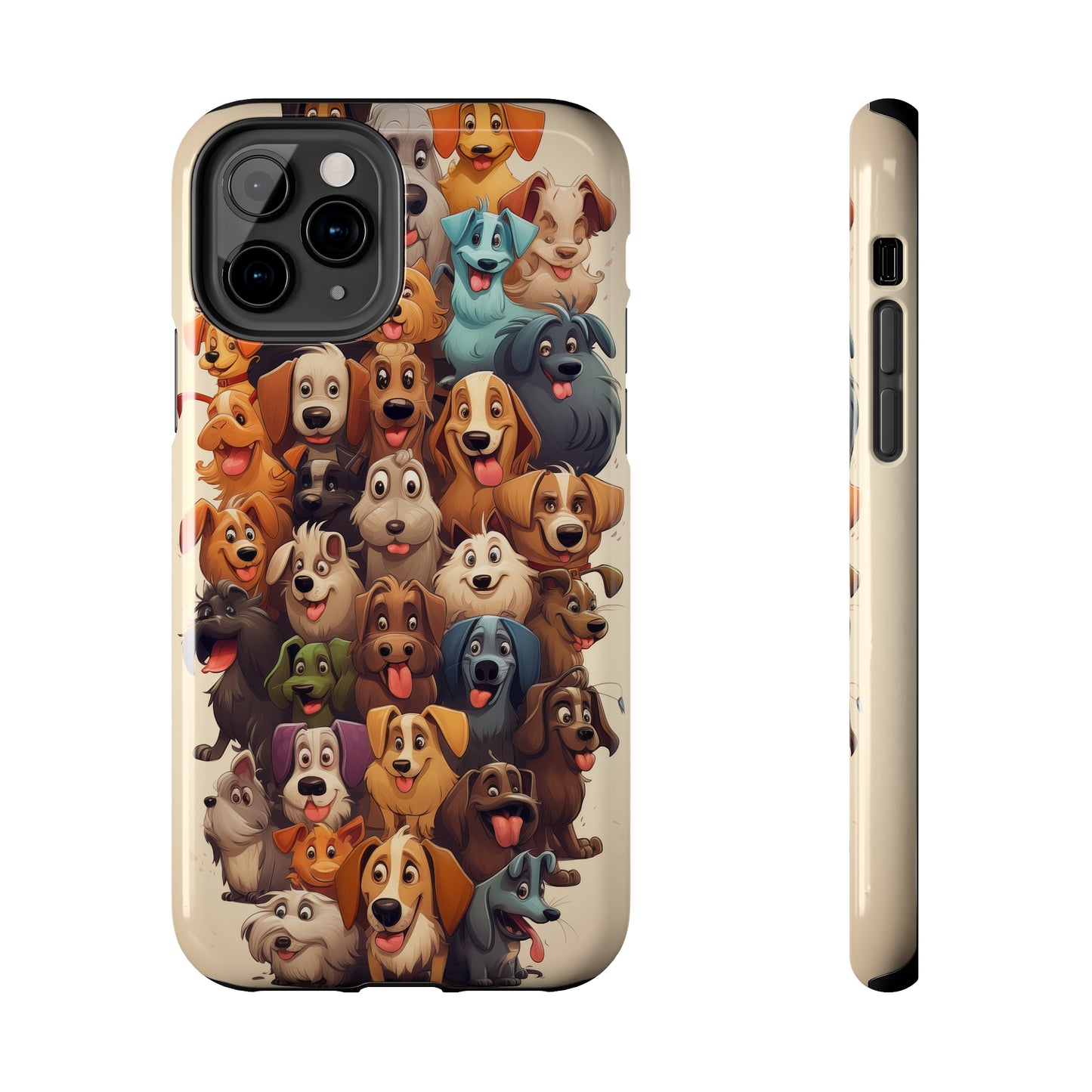 100 Dogs, iPhone 7, 8, X, 11, 12, 13, 14, 15+ case.