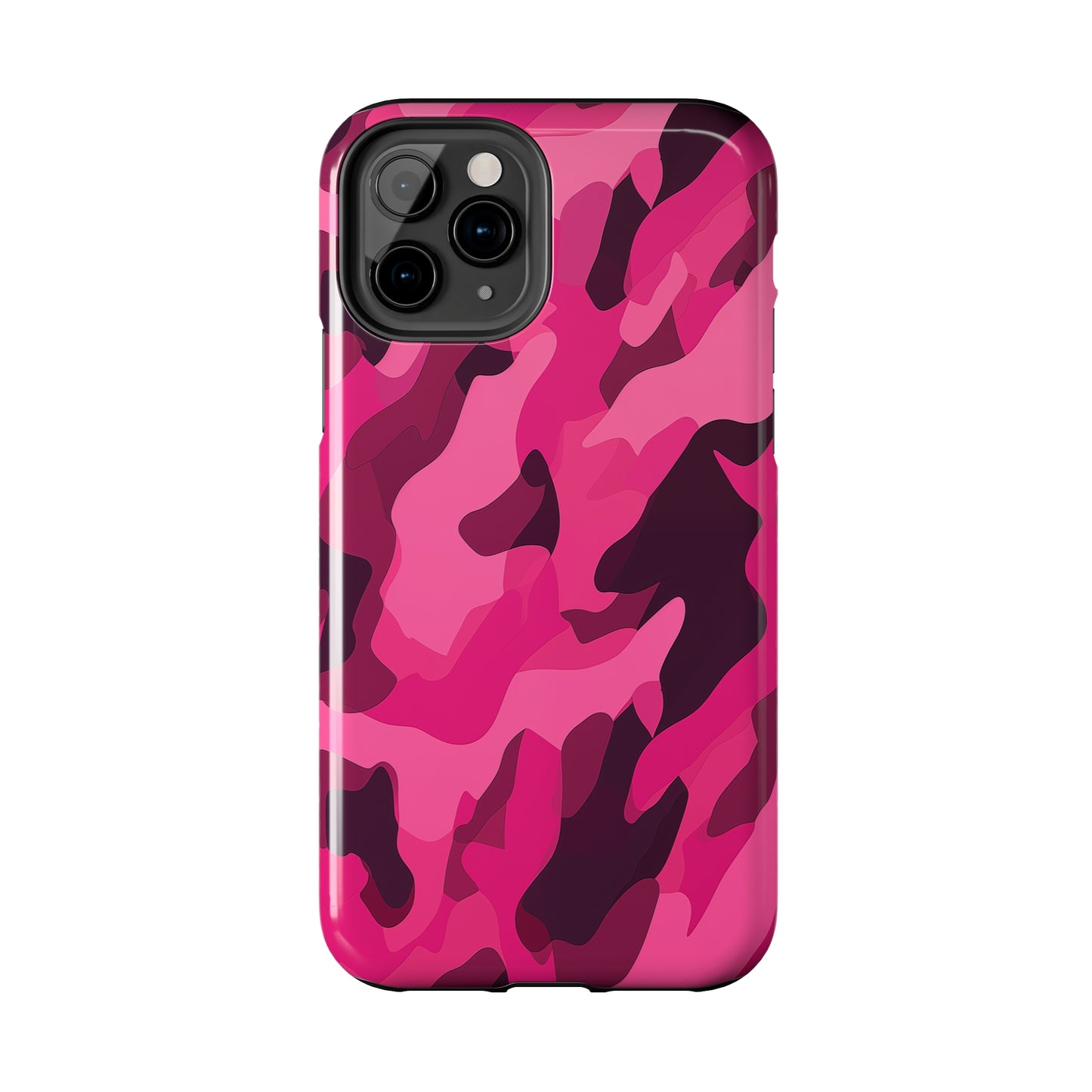 Pink Camouflage, iPhone 7, 8, X, 11, 12, 13, 14, 15+ case.