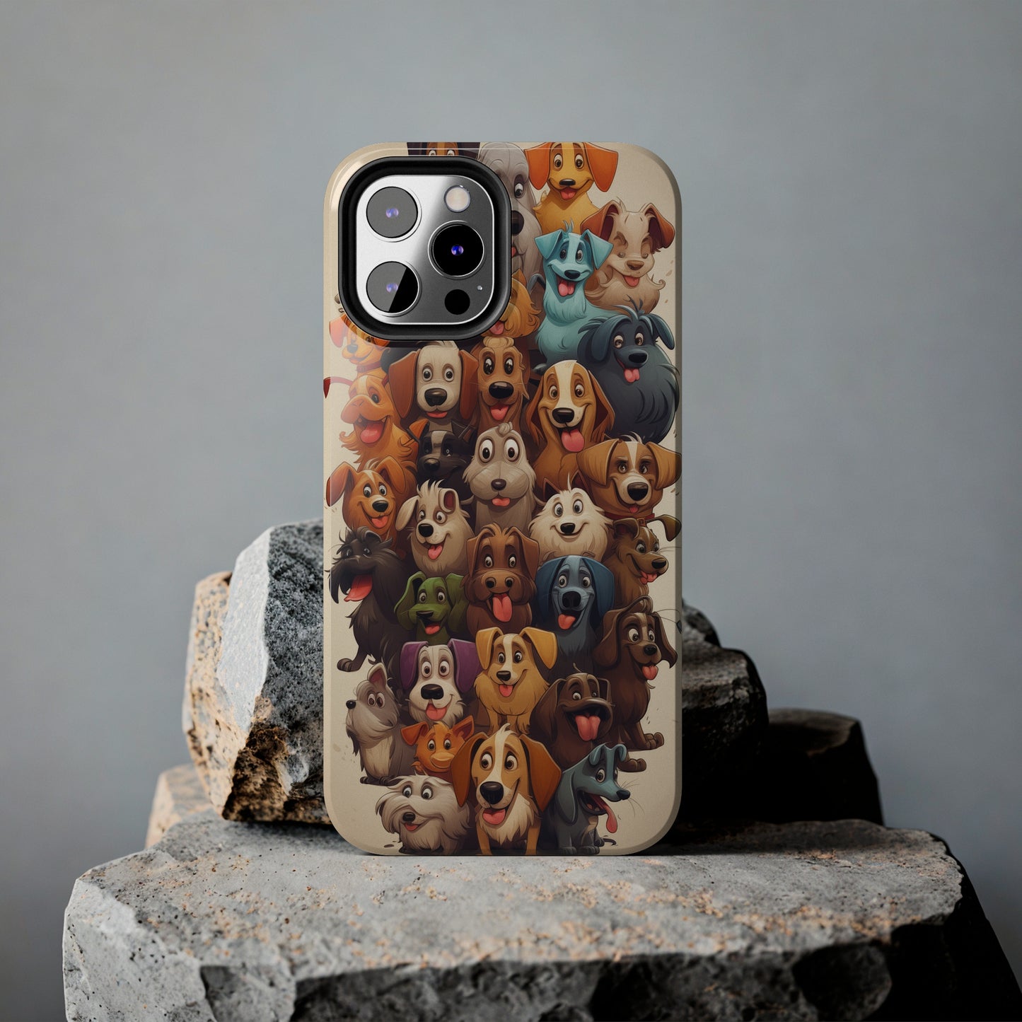 100 Dogs, iPhone 7, 8, X, 11, 12, 13, 14, 15+ case.