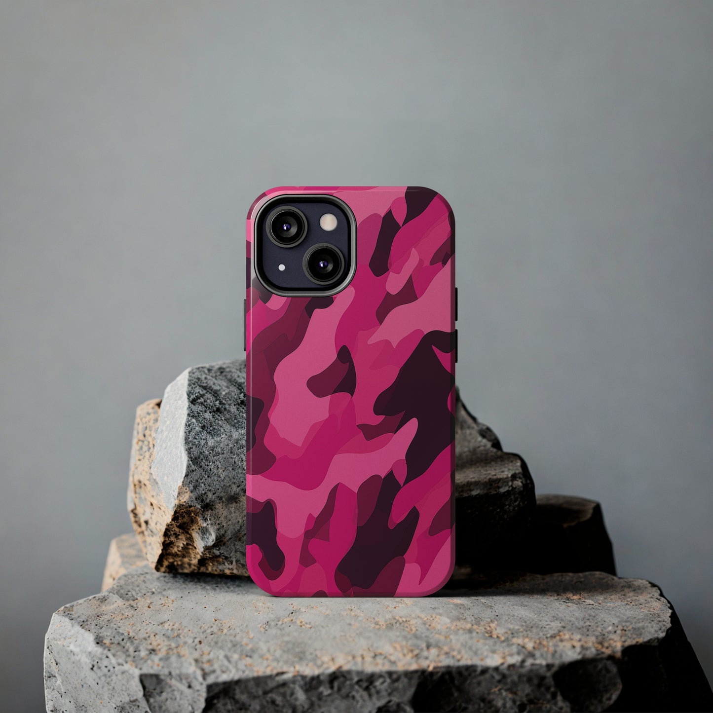 Pink Camouflage, iPhone 7, 8, X, 11, 12, 13, 14, 15+ case.