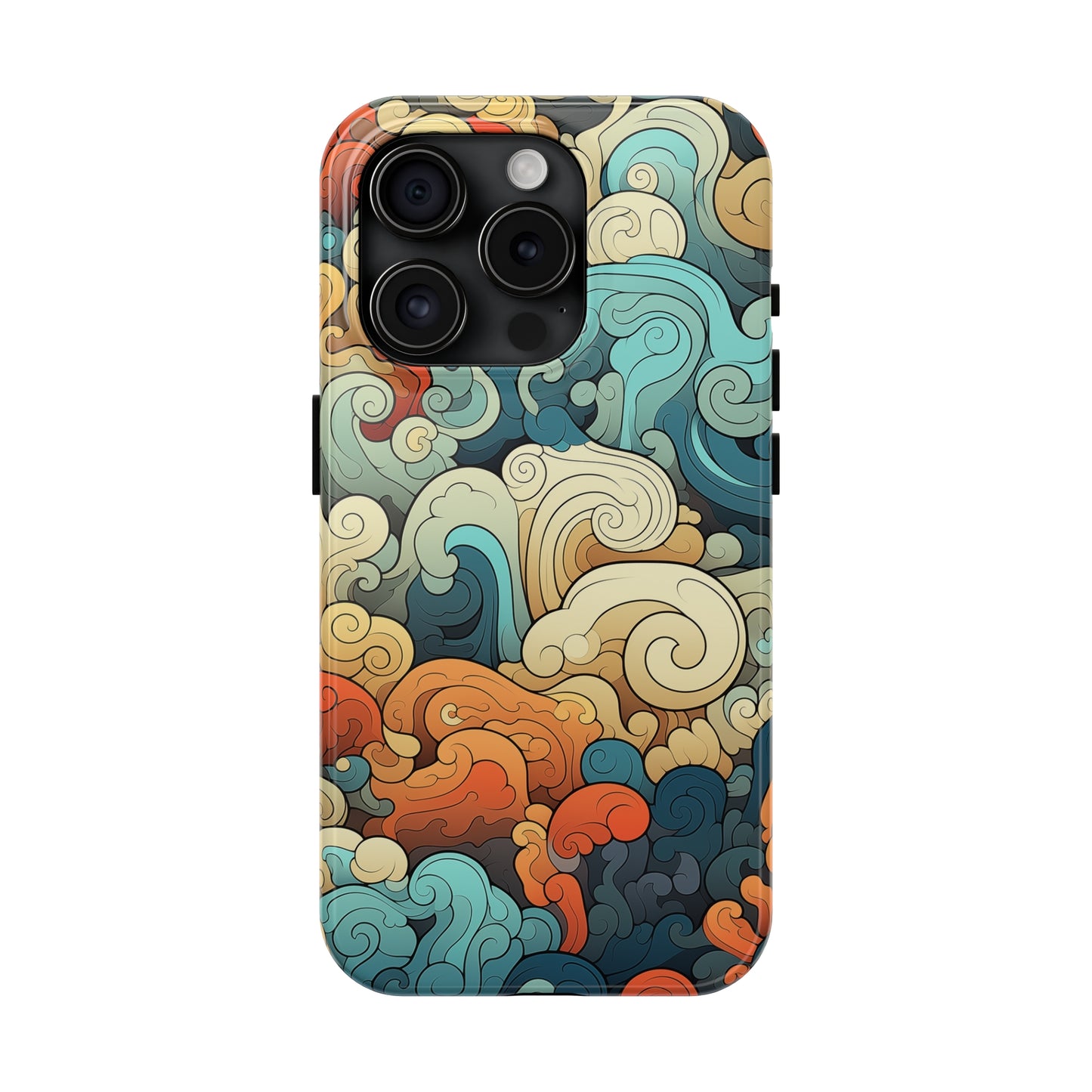 Abstract Swirls #03, iPhone 7, 8, X, 11, 12, 13, 14, 15+ case.