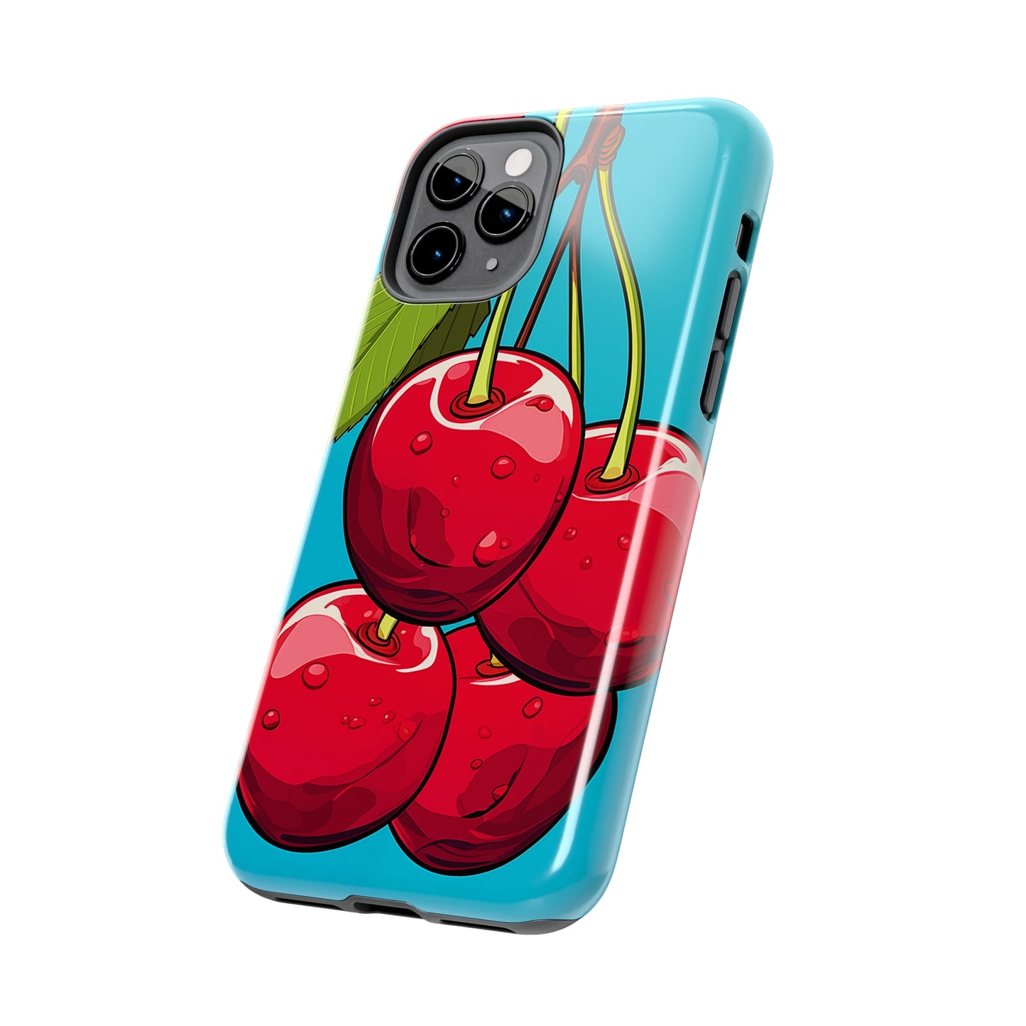 Cherries #09, iPhone 7, 8, X, 11, 12, 13, 14, 15+ case.