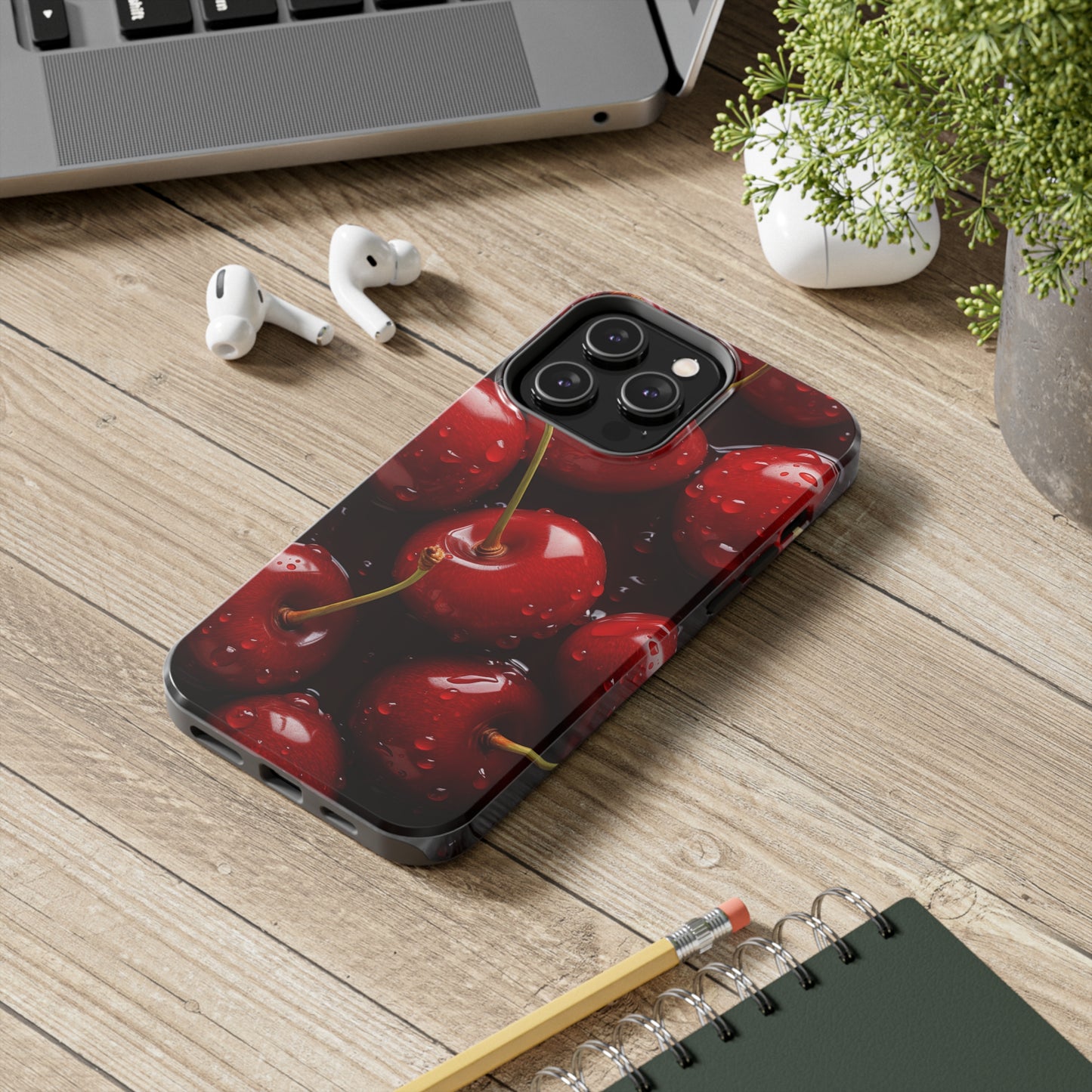 Cherries #07, iPhone 7, 8, X, 11, 12, 13, 14, 15+ case.