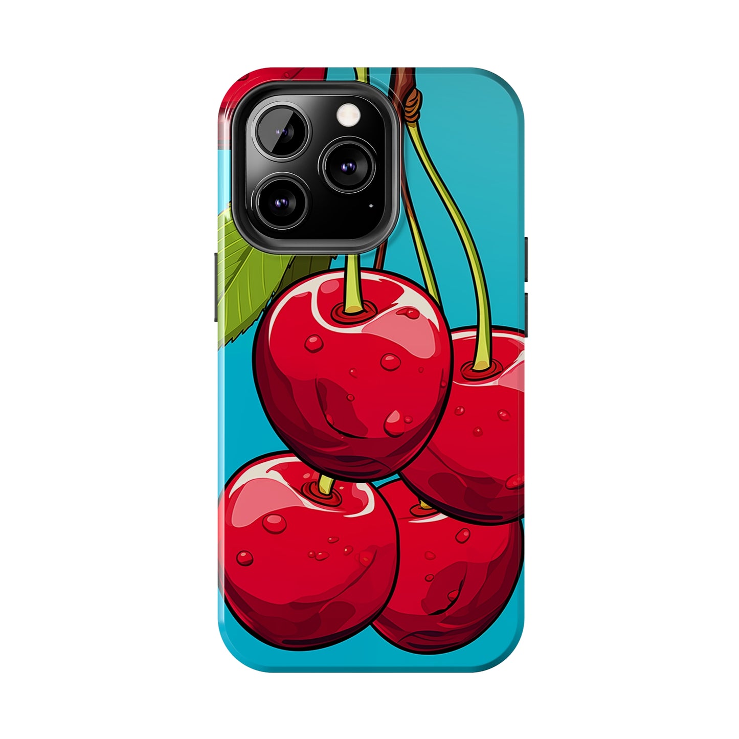 Cherries #09, iPhone 7, 8, X, 11, 12, 13, 14, 15+ case.