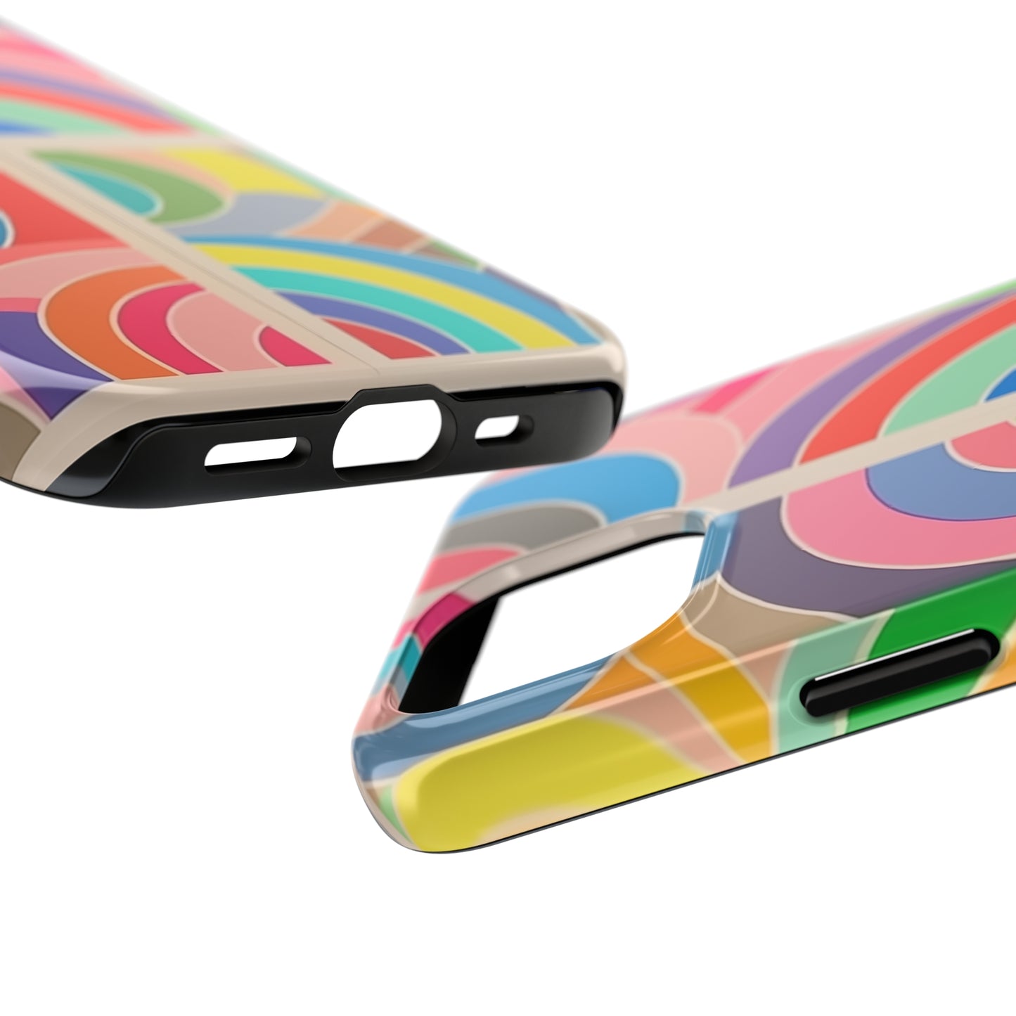 Abstract Colorful Lines, iPhone 7, 8, X, 11, 12, 13, 14, 15+ case.