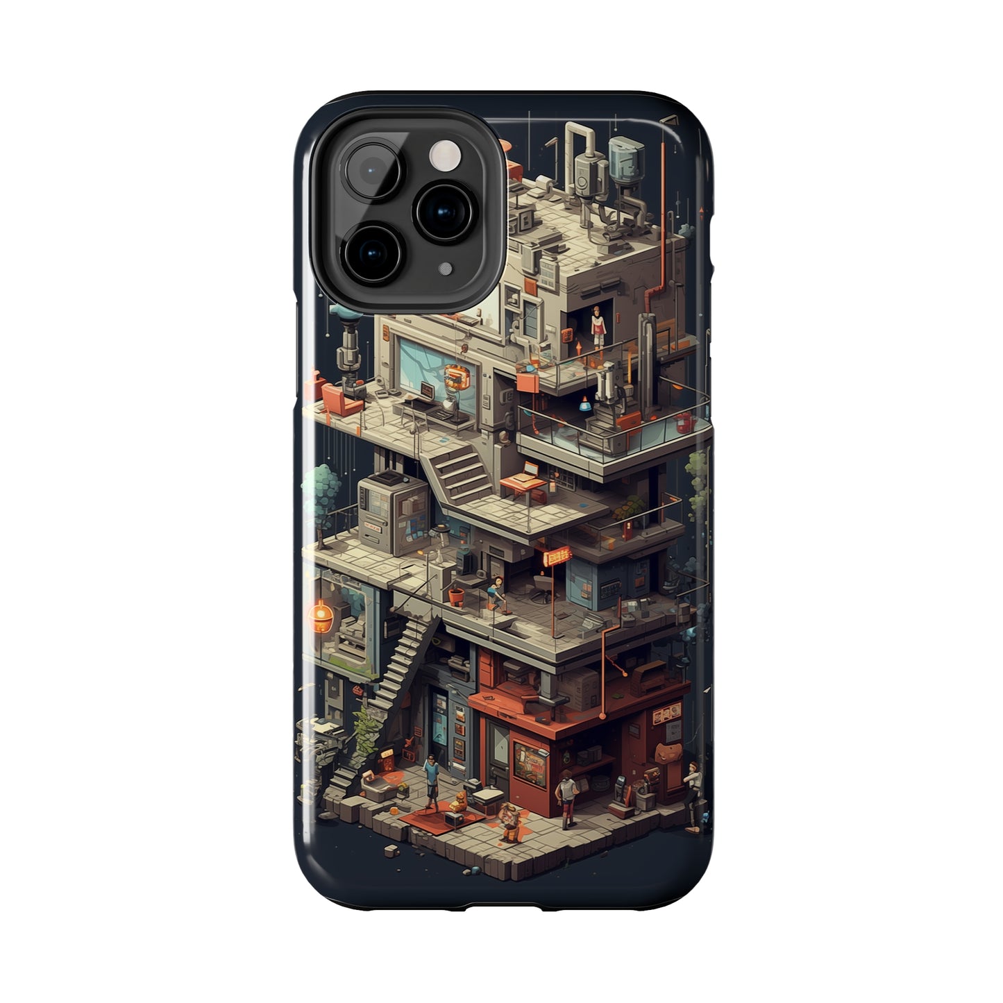 8-bit Complex #04, iPhone 7, 8, X, 11, 12, 13, 14, 15+ case.