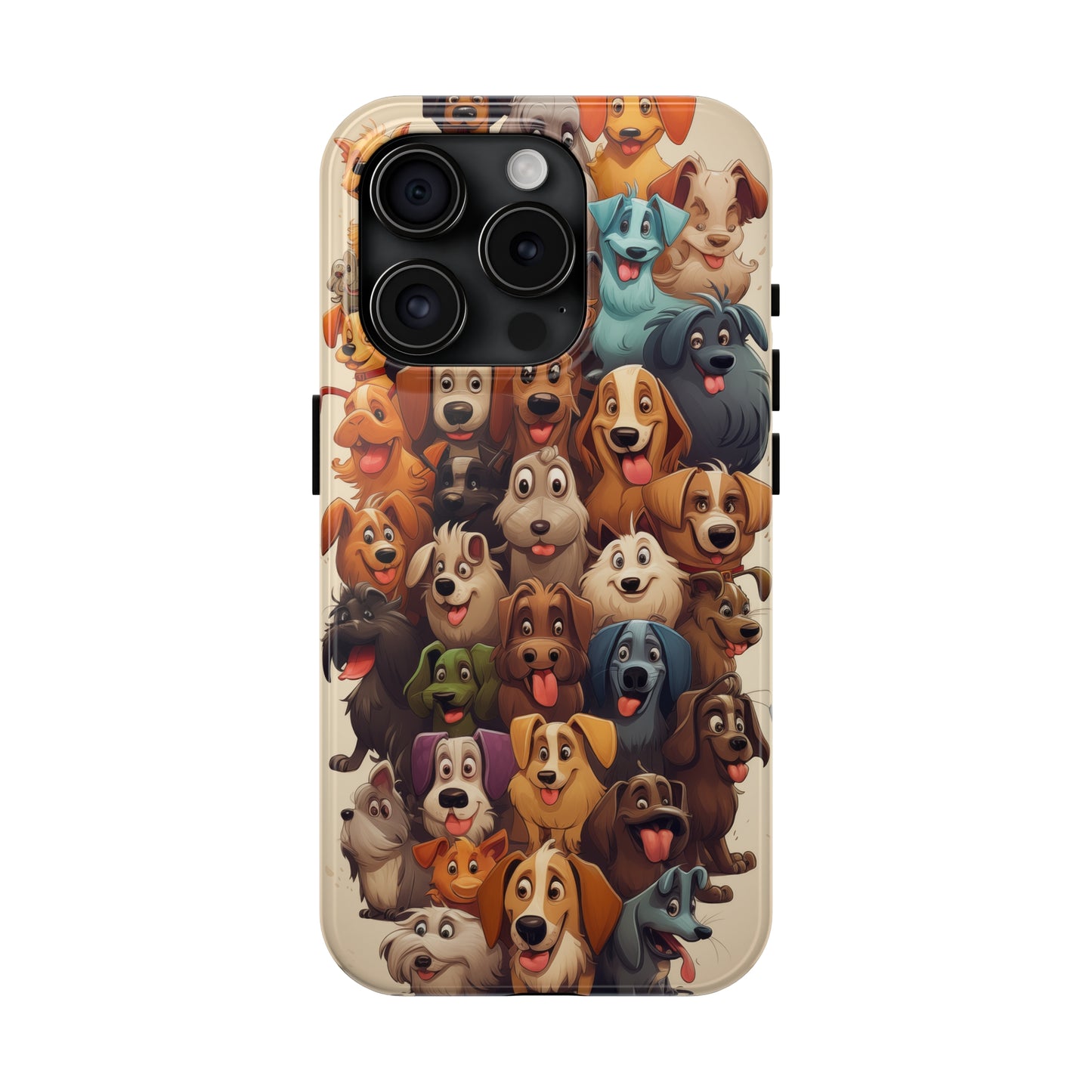 100 Dogs, iPhone 7, 8, X, 11, 12, 13, 14, 15+ case.